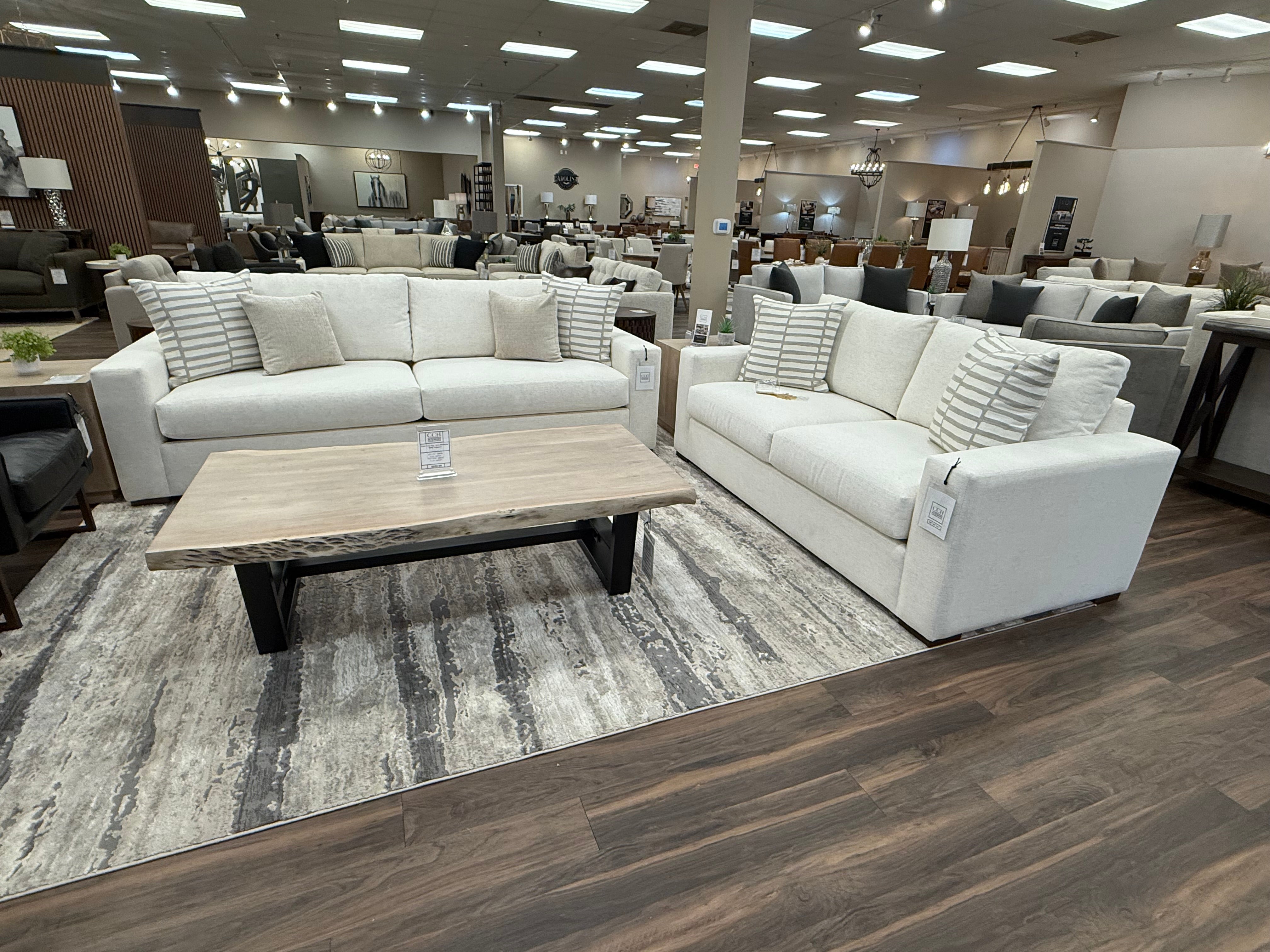 Gretchen Quick Ship 103" 2 Cushion Wide Track Arm Sofa - Crypton Natural Linen