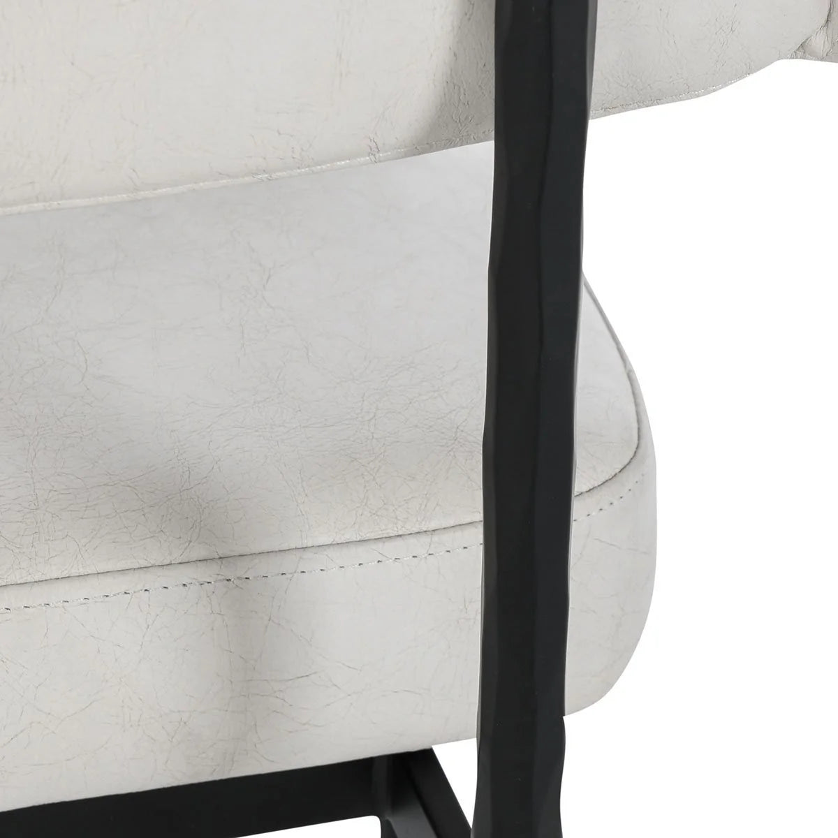 Sonnet 19" Top Grain Leather Dining Chair - Off White