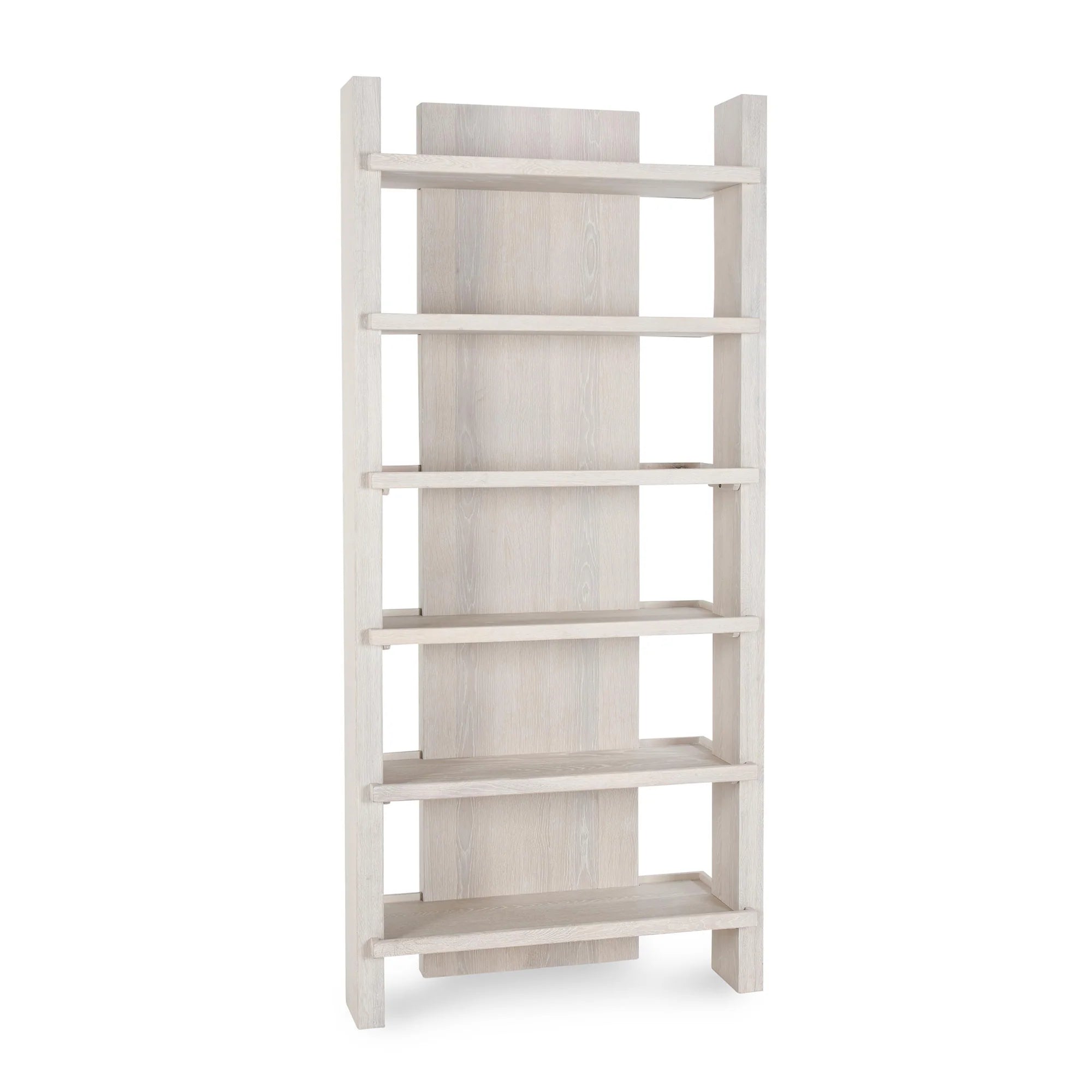 Millis 46" Oak Six Shelf Bookcase - Milk White