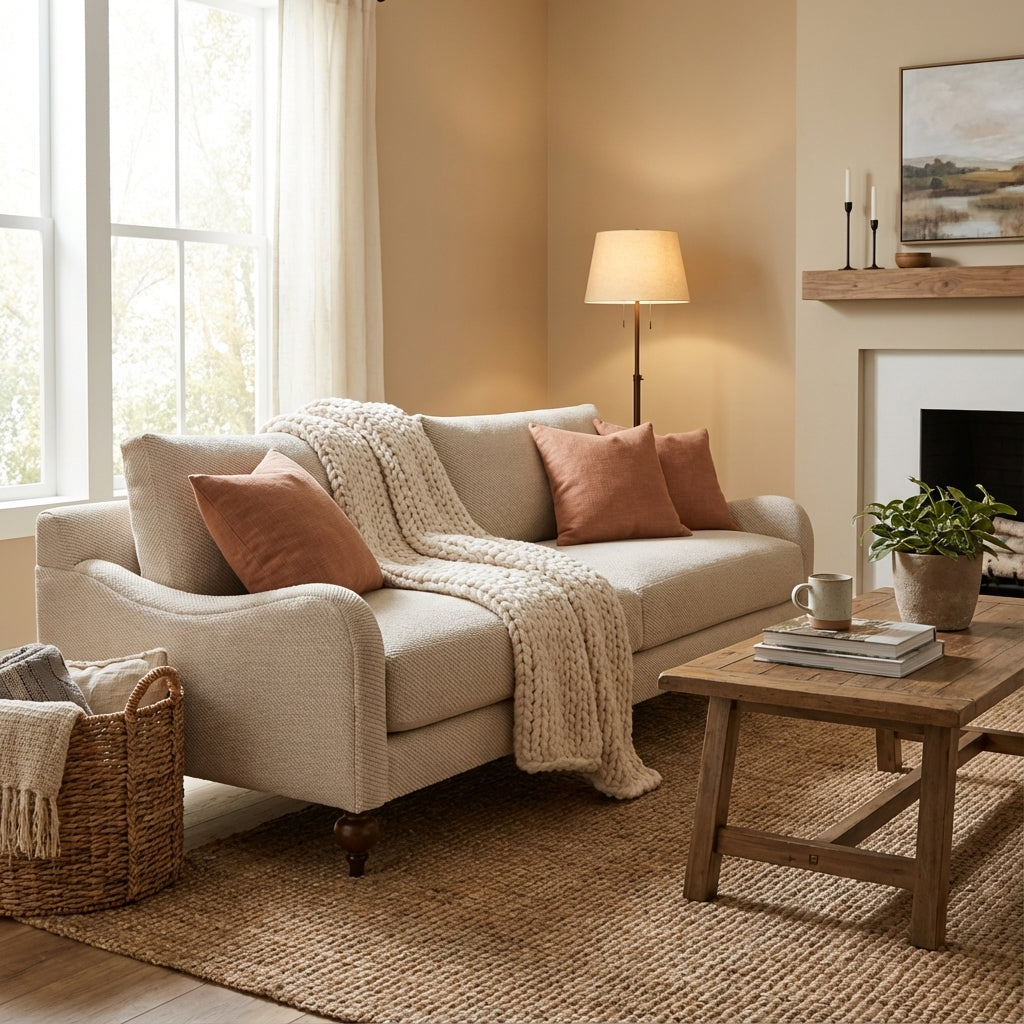 Anne 98" English Arm Express Ship 2 Cushion Sofa