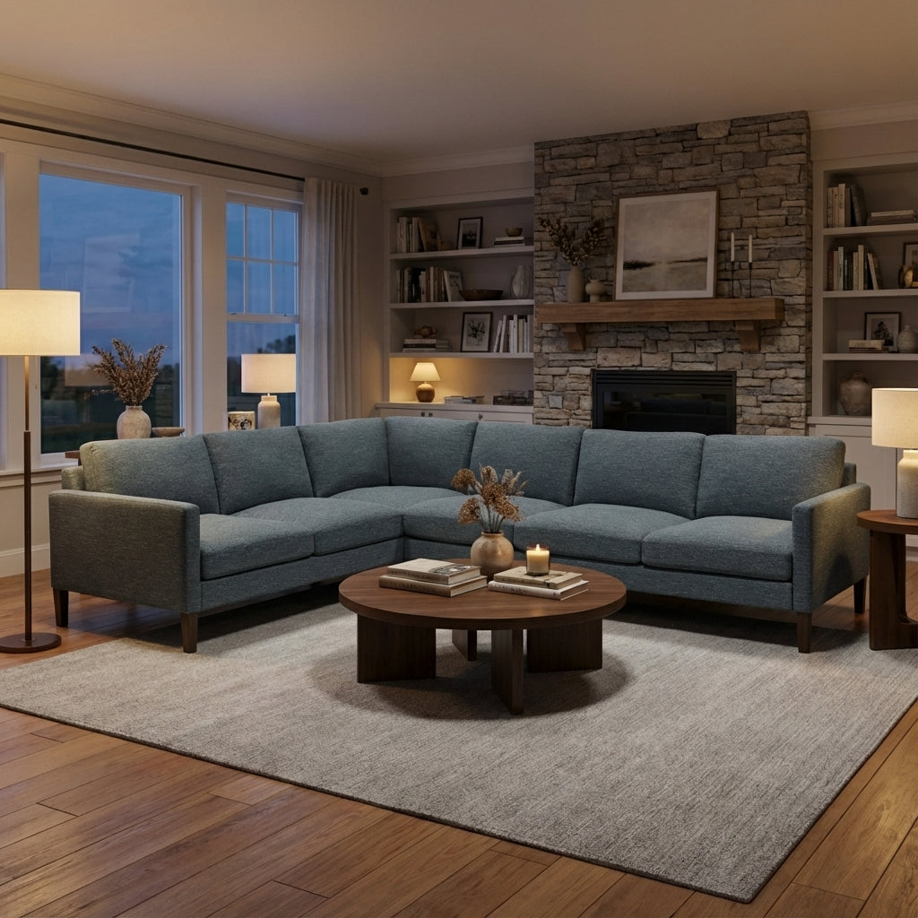 Chelsea Express Ship 129" x 92" 5 Cushion Sectional