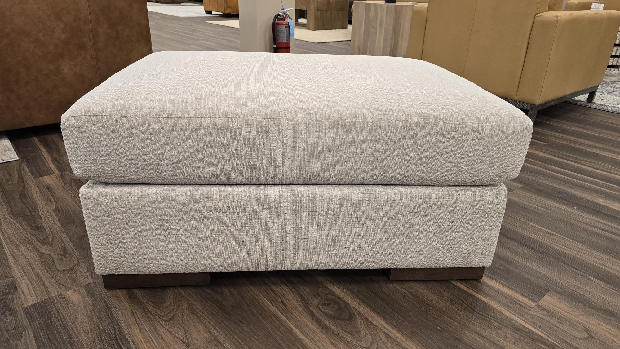 Glenda Quick Ship 41" Ottoman - Crypton Quicksilver