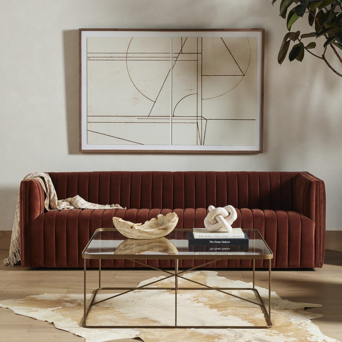 Augustus 88" Bench Seat Sofa - Surrey Auburn