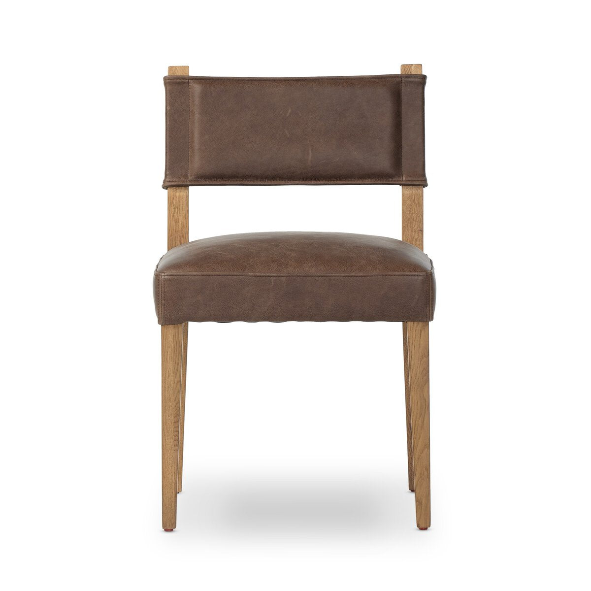 Elowyn Top Grain Leather Dining Chair - Palermo Cigar