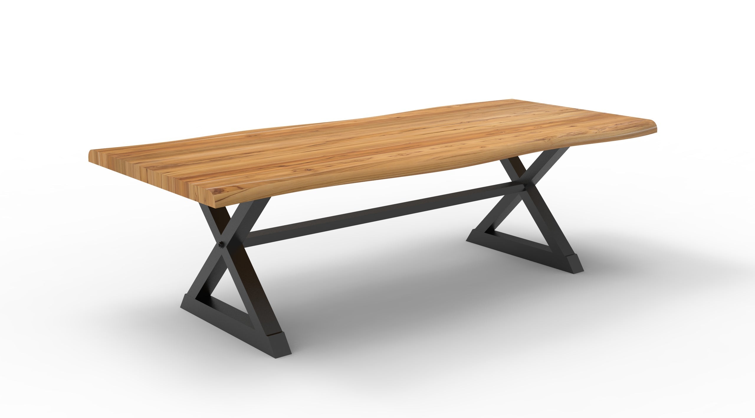 Bartholomew 96" Teak Live Edge Dining Table - Natural