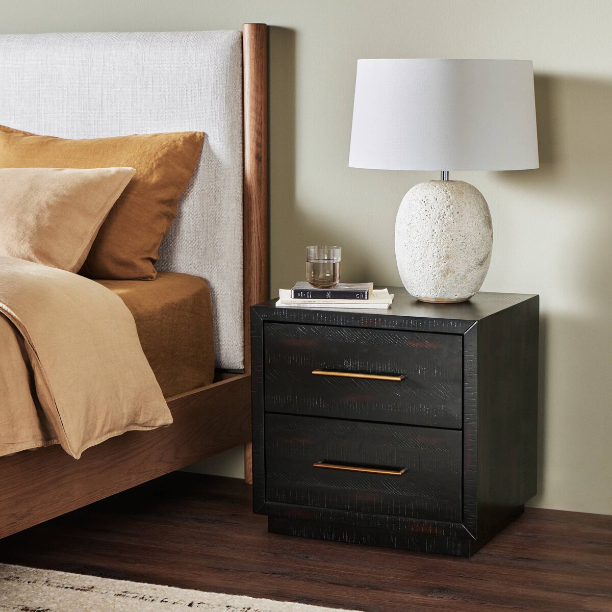Galene 22" Nightstand - Burnished Black