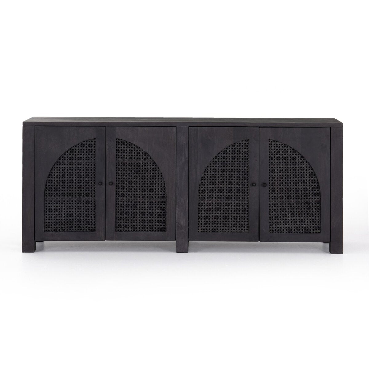 Izara 78" 4 Door Sideboard - Cane + Black Wash