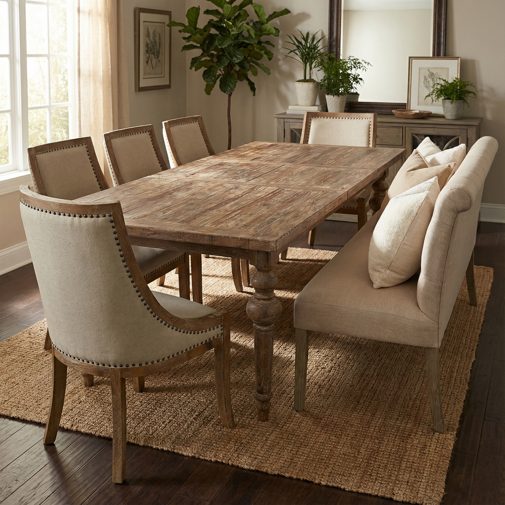 Greenville 80"-108" Butterfly Leaf Extension Dining Table - Sandstone