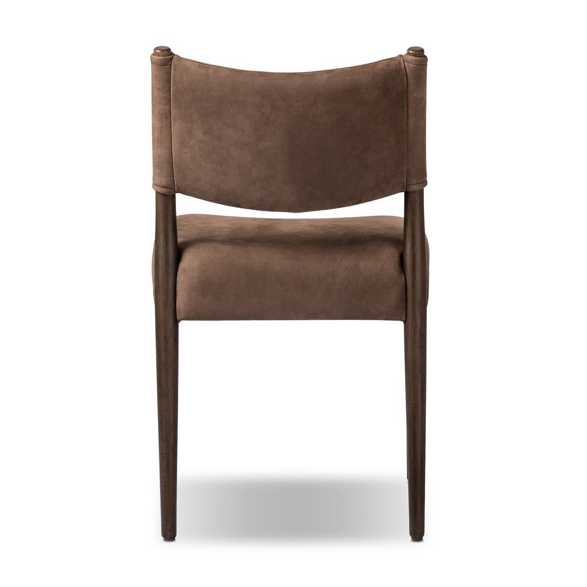 Clara Top Grain Leather Dining Chair - Nubuck Cigar