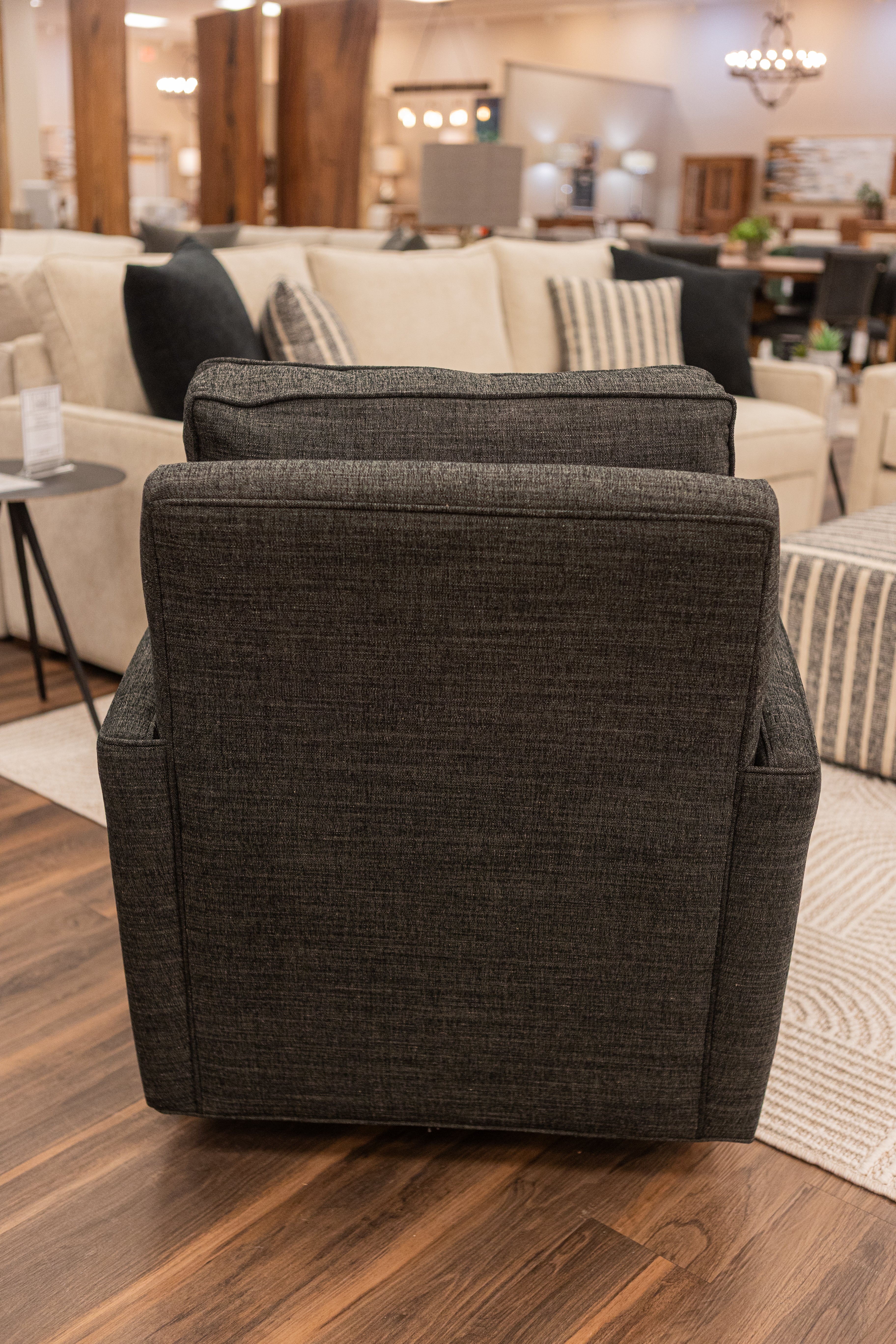 Matthew Express Ship 30" Swivel Glider - Graveled City Black