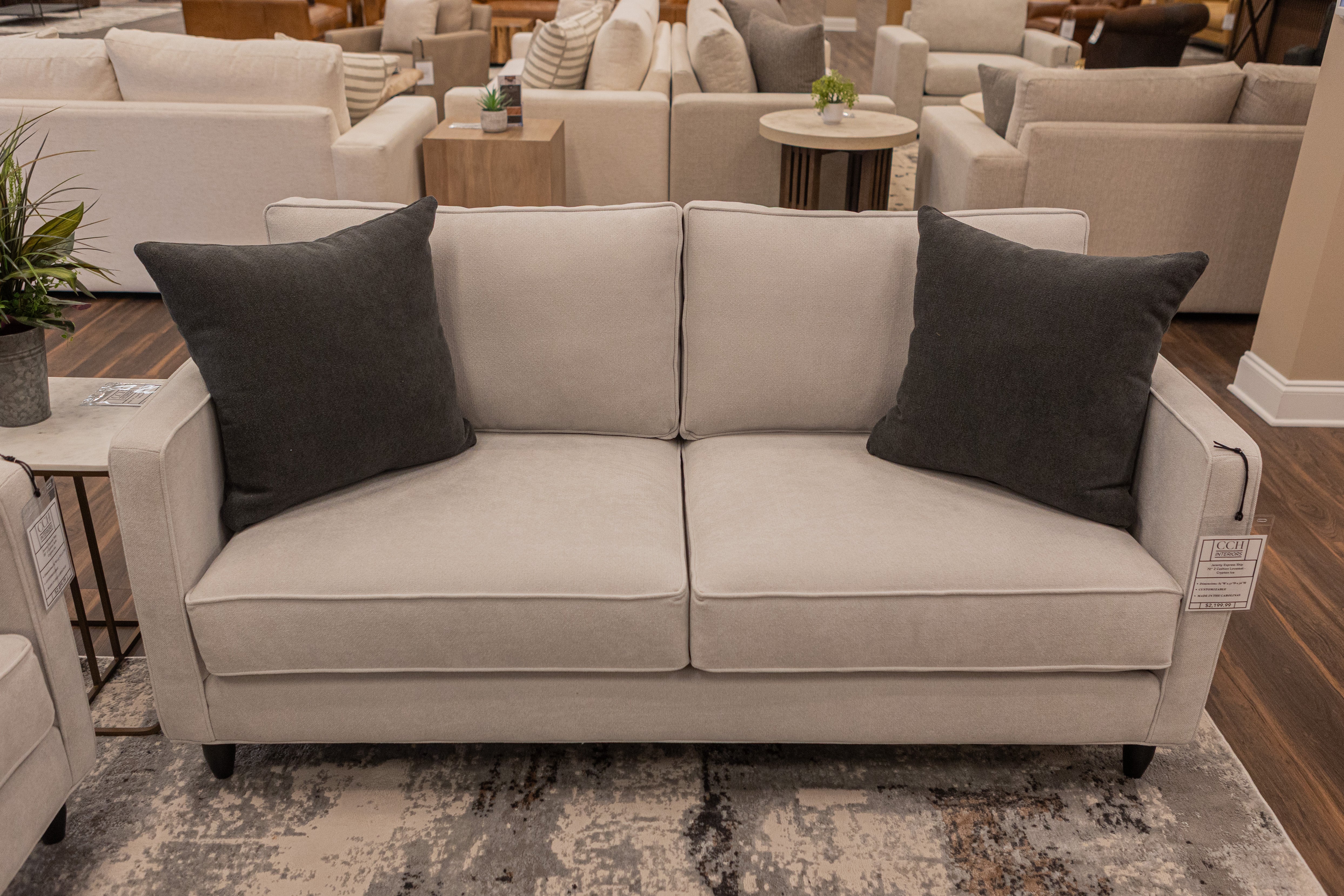 Jeremy Express Ship 70" 2 Cushion Loveseat - Crypton Ice