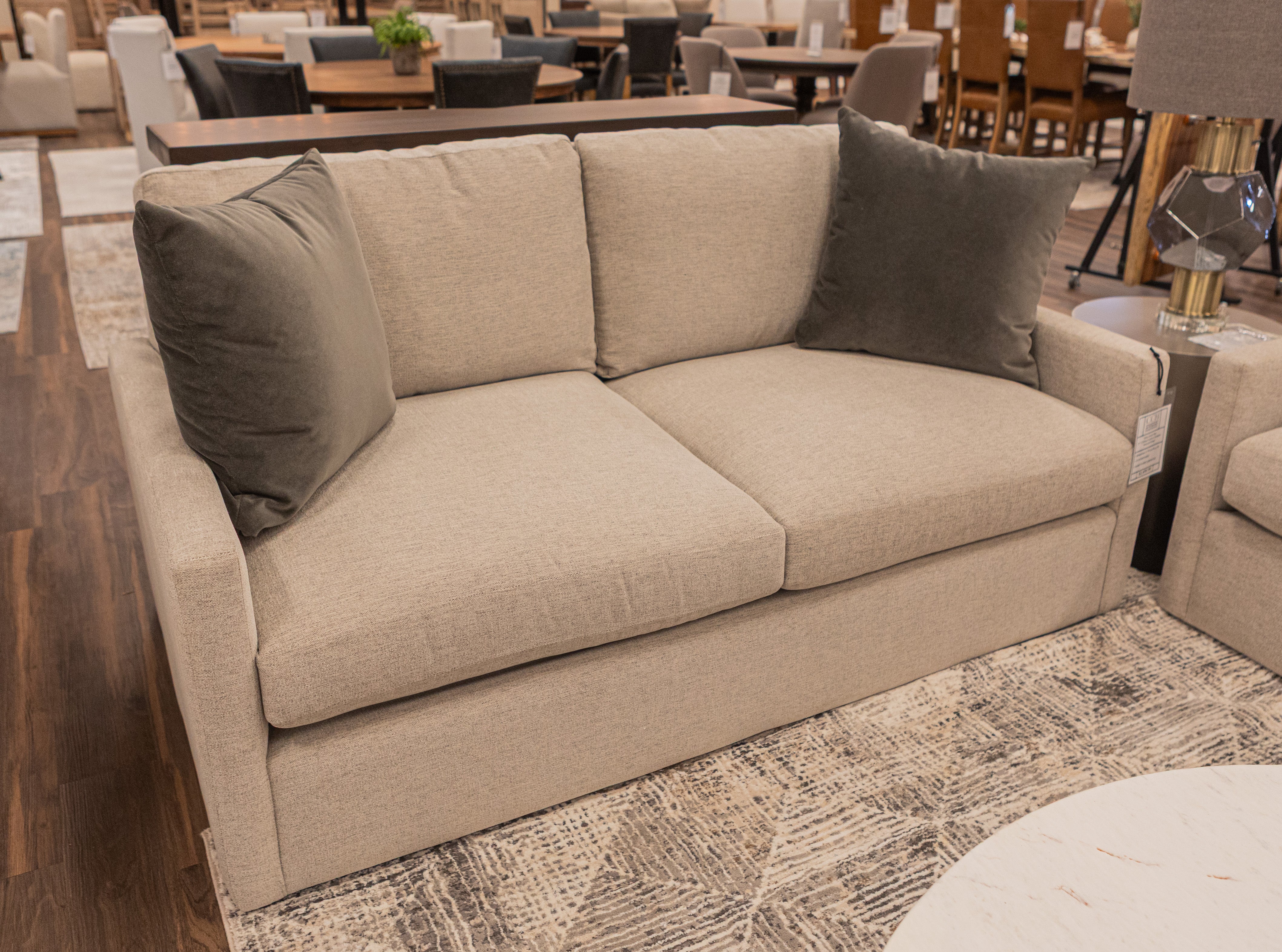 Ethan Quick Ship 71" 2 Trillium Cushion Loveseat - Textured Greige