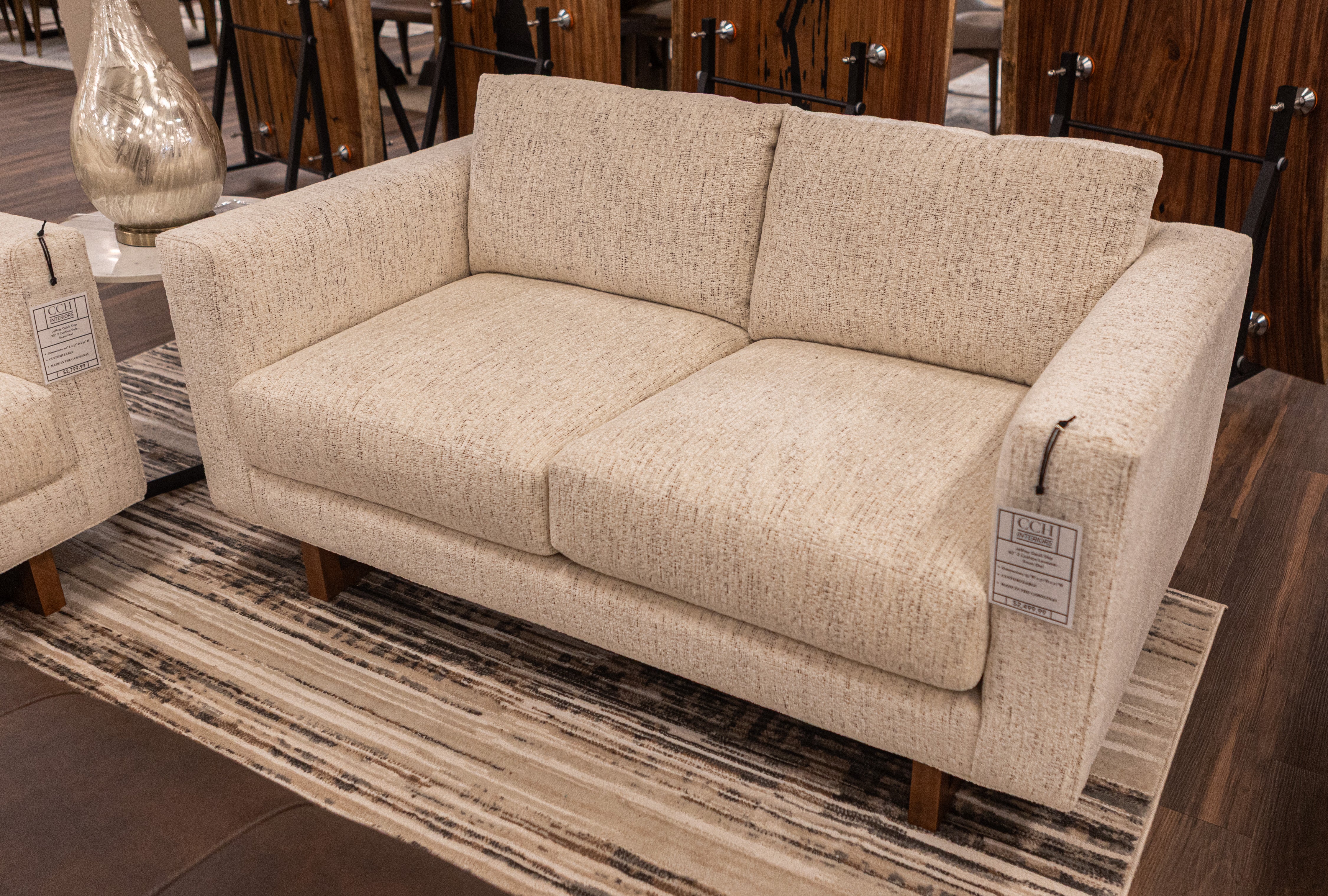 Jeffrey Quick Ship 63" 2 Cushion Loveseat - Snow Owl