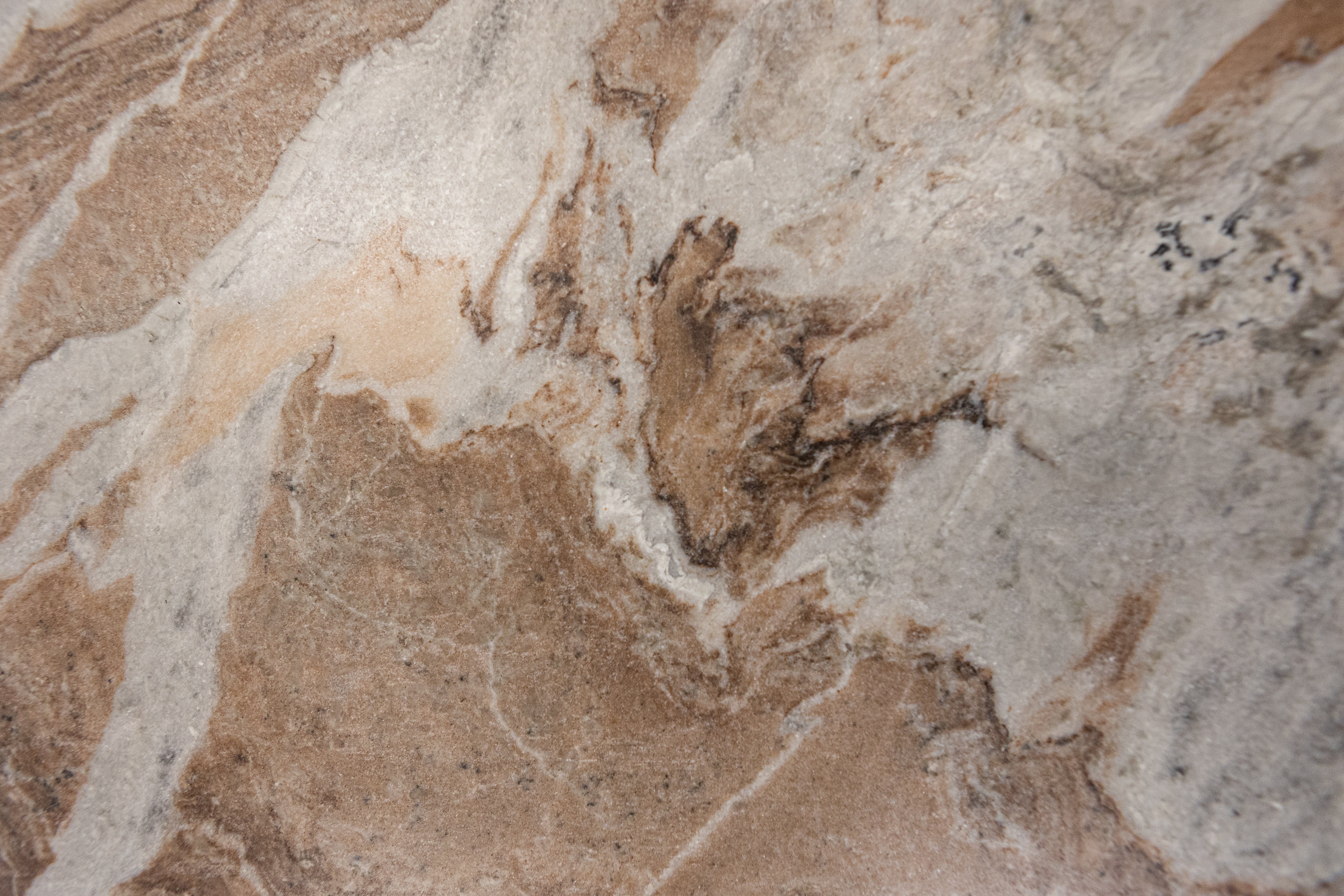 Felipe 25" Marble Nightstand - Antique Brass + Canyon