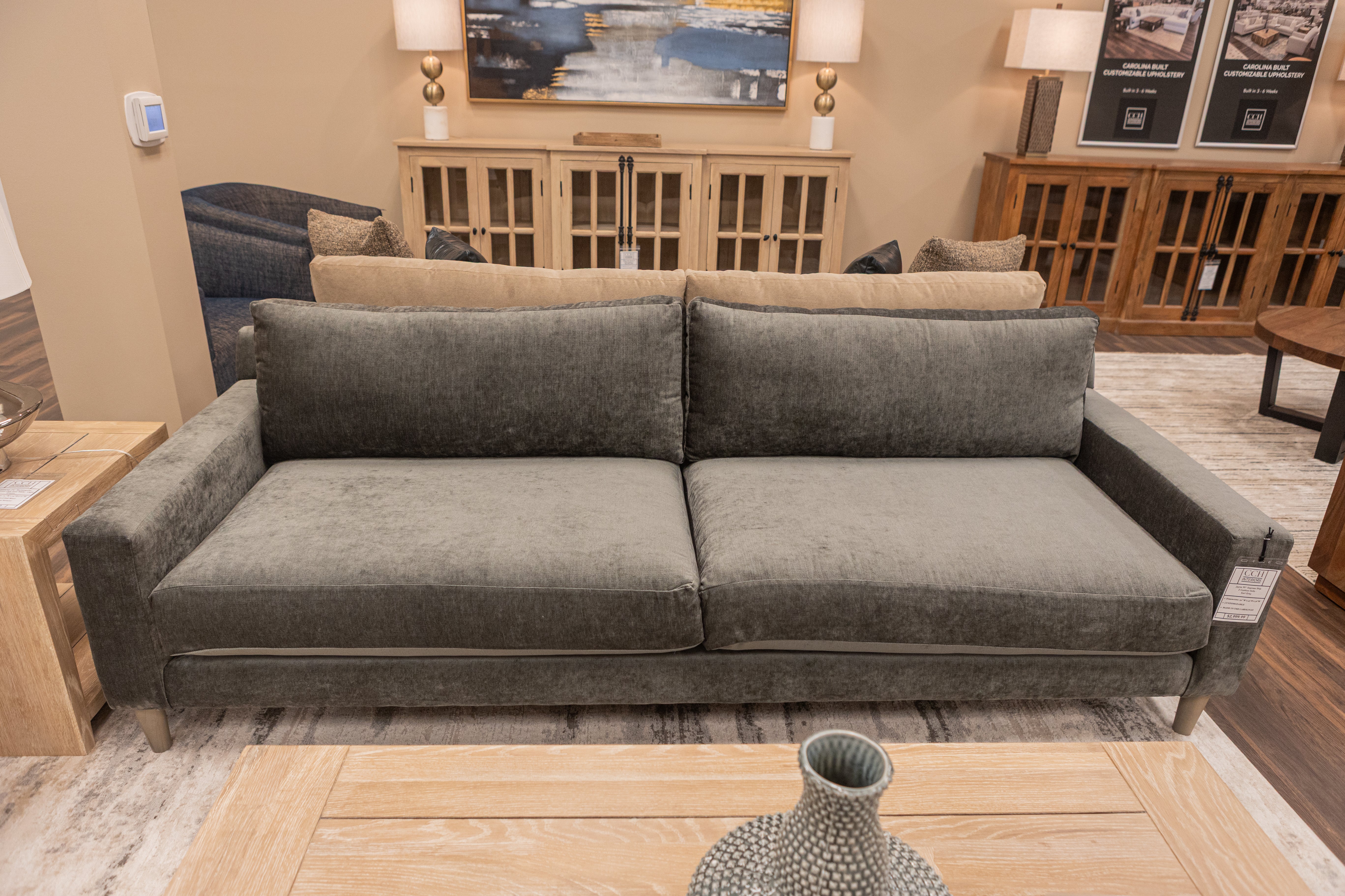 Jayne 99" Express Ship 2 Cushion Sofa - Earl Grey