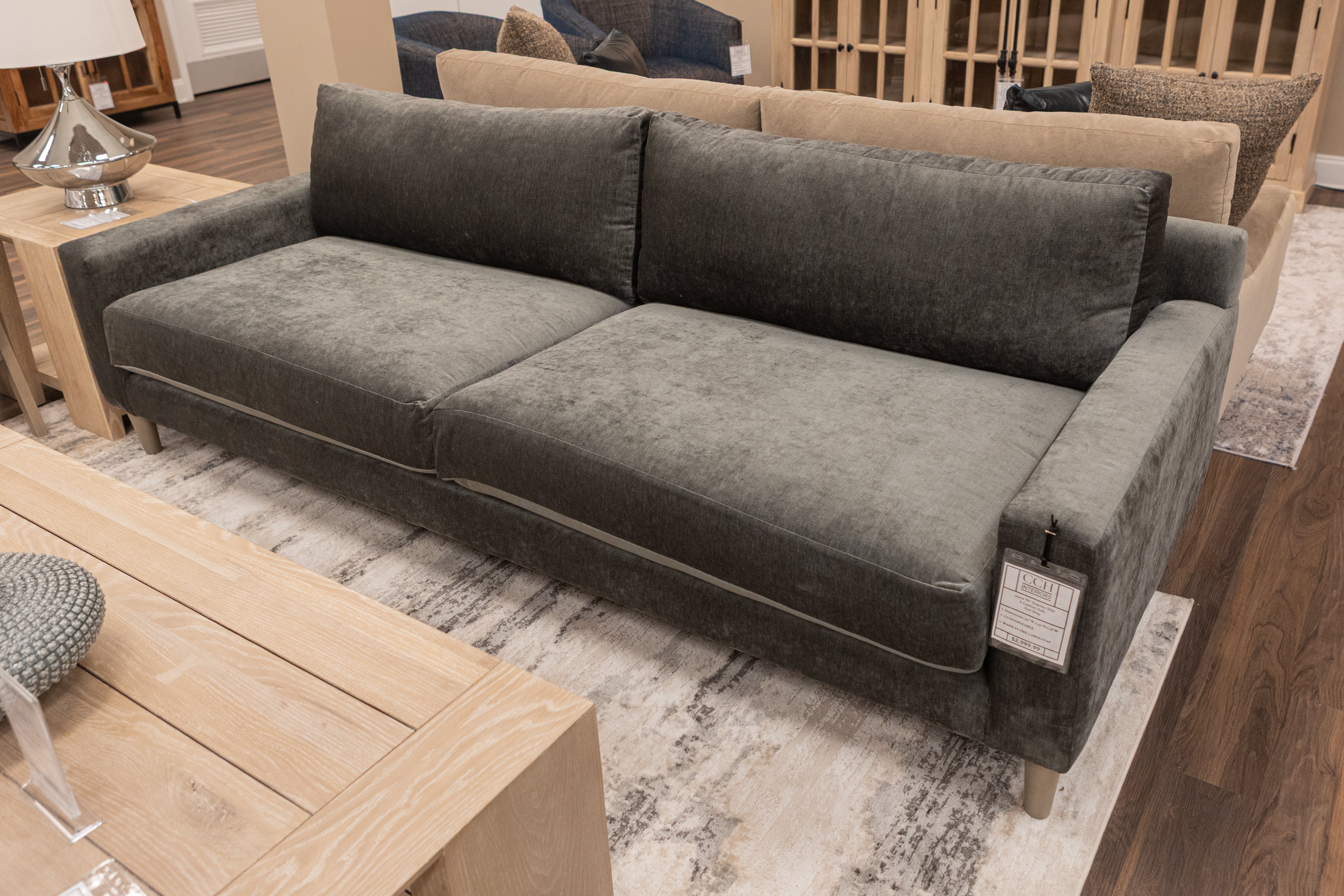 Jayne 99" Express Ship 2 Cushion Sofa - Earl Grey