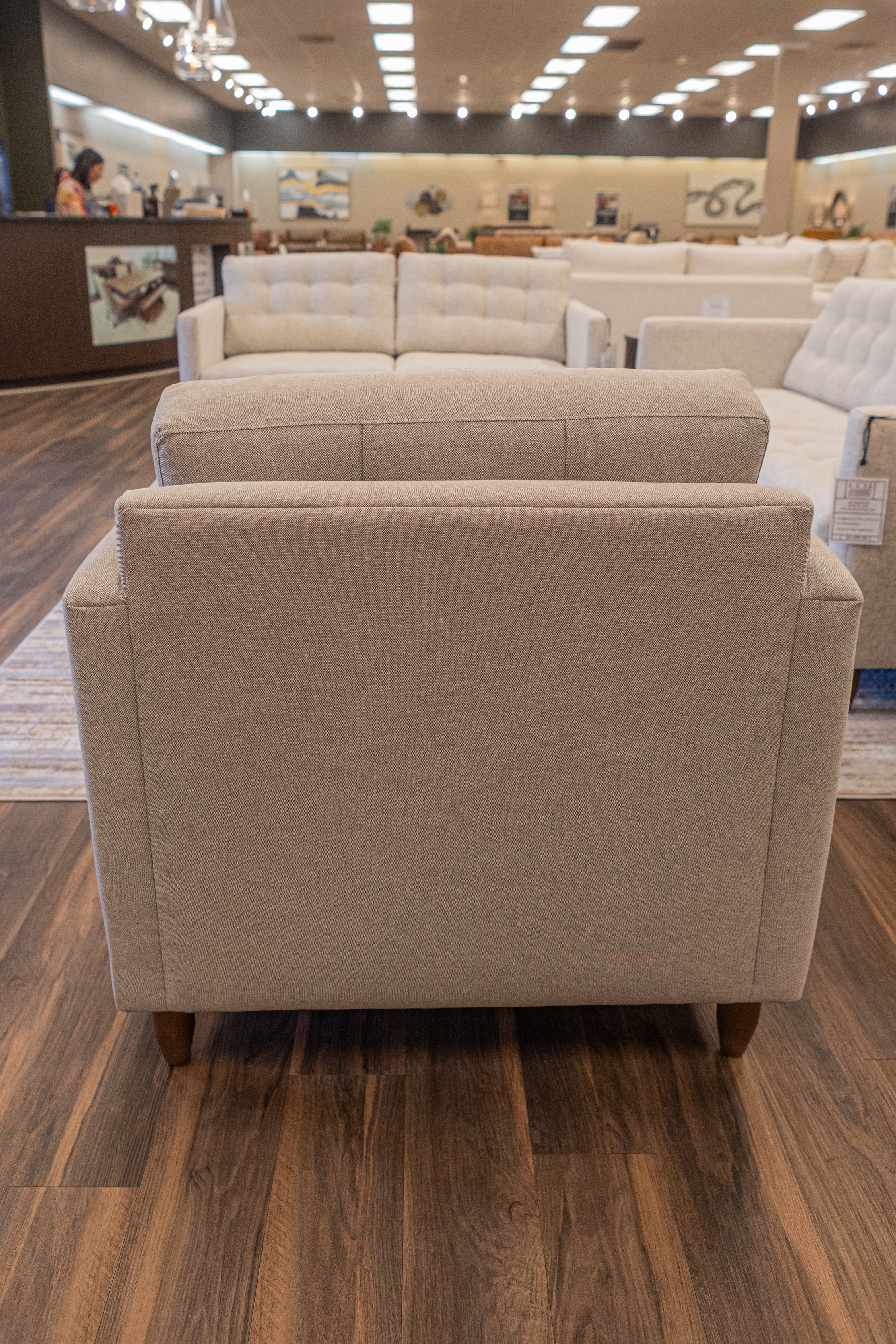 Josh Express Ship 34" Tufted Occasional Chair - Ivy League Brown