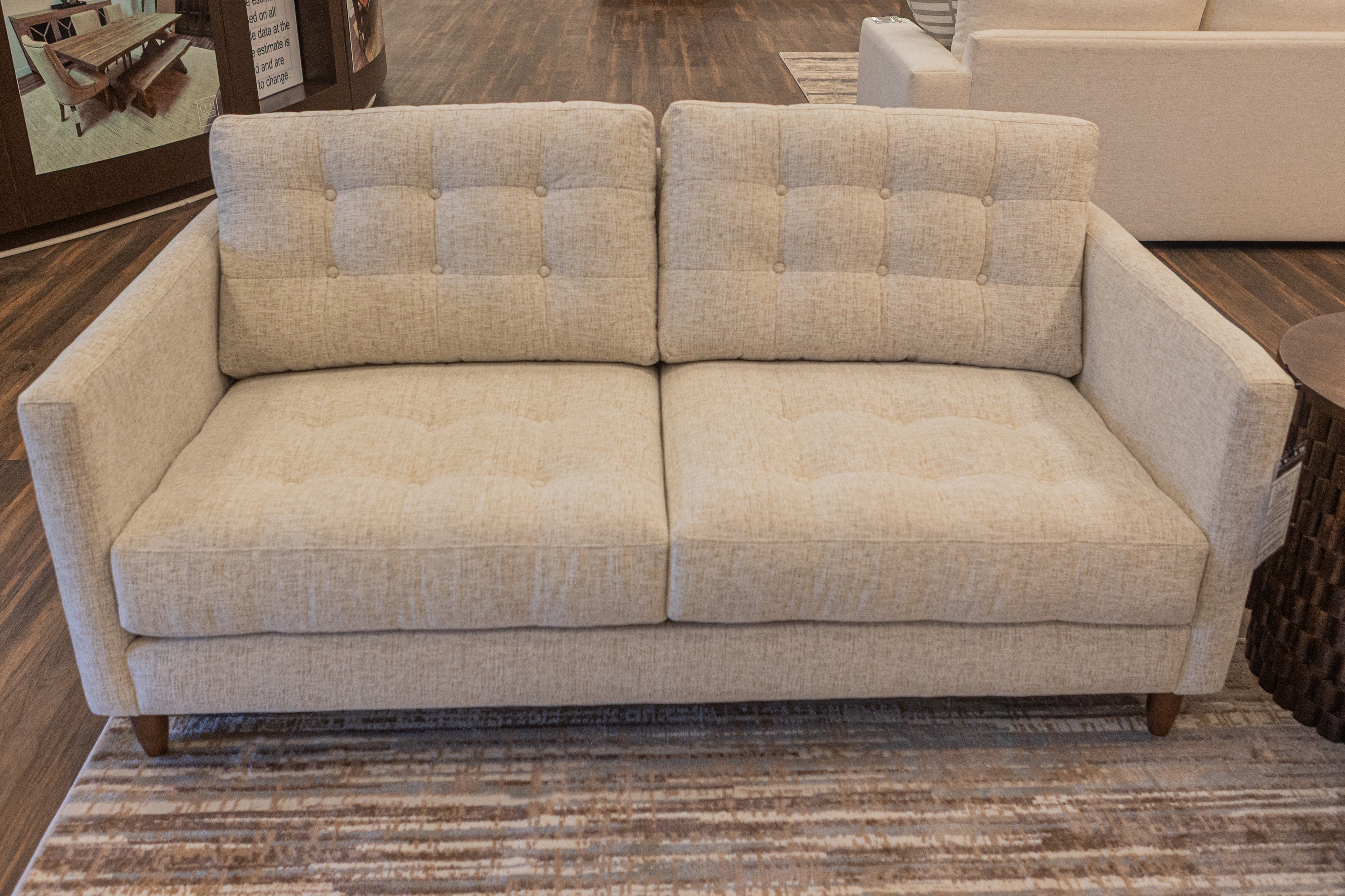 Josh Express Ship Tufted 70" 2 Cushion Loveseat - Performance Crushed Snow