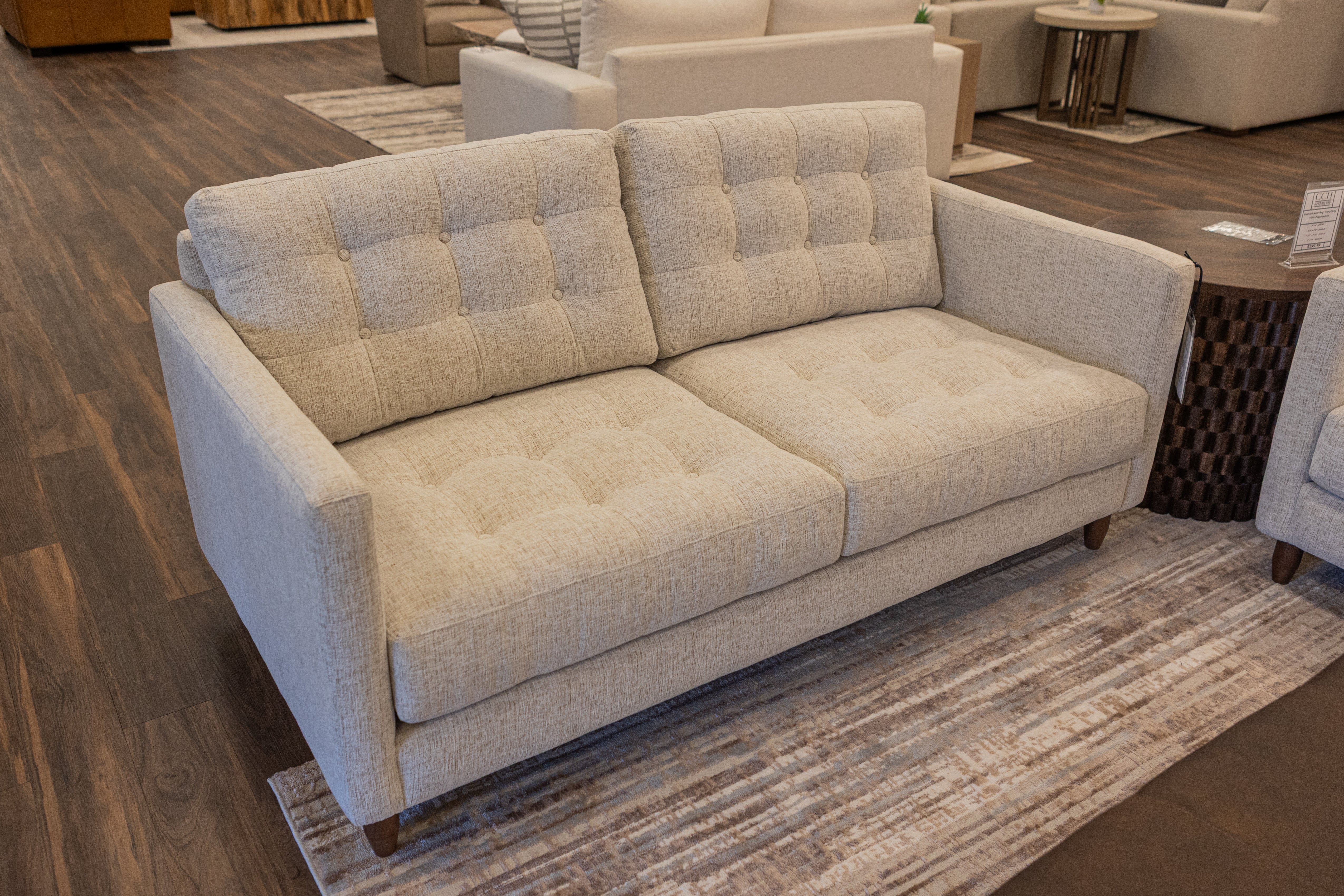 Josh Express Ship Tufted 70" 2 Cushion Loveseat - Performance Crushed Snow