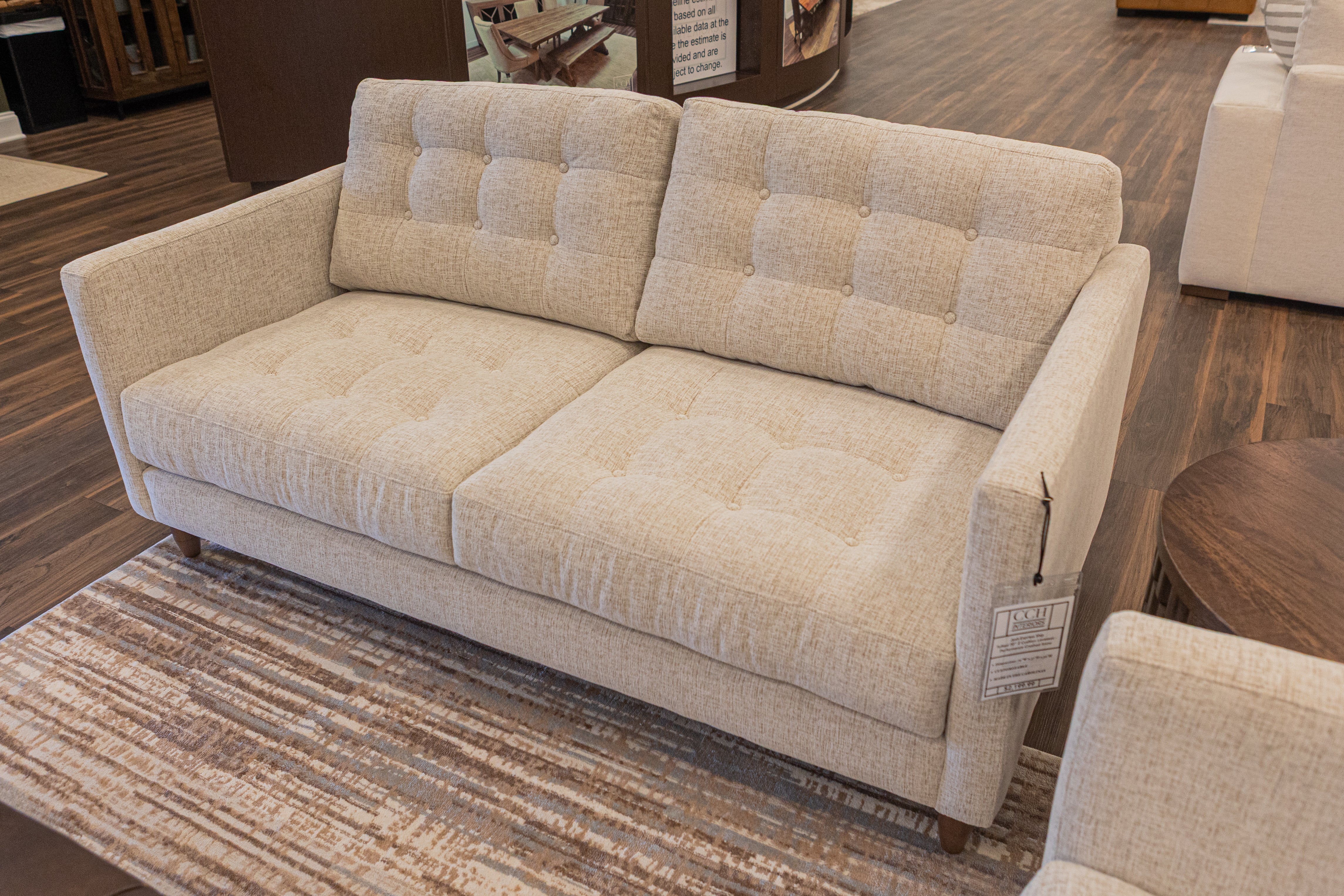 Josh Express Ship Tufted 70" 2 Cushion Loveseat - Performance Crushed Snow