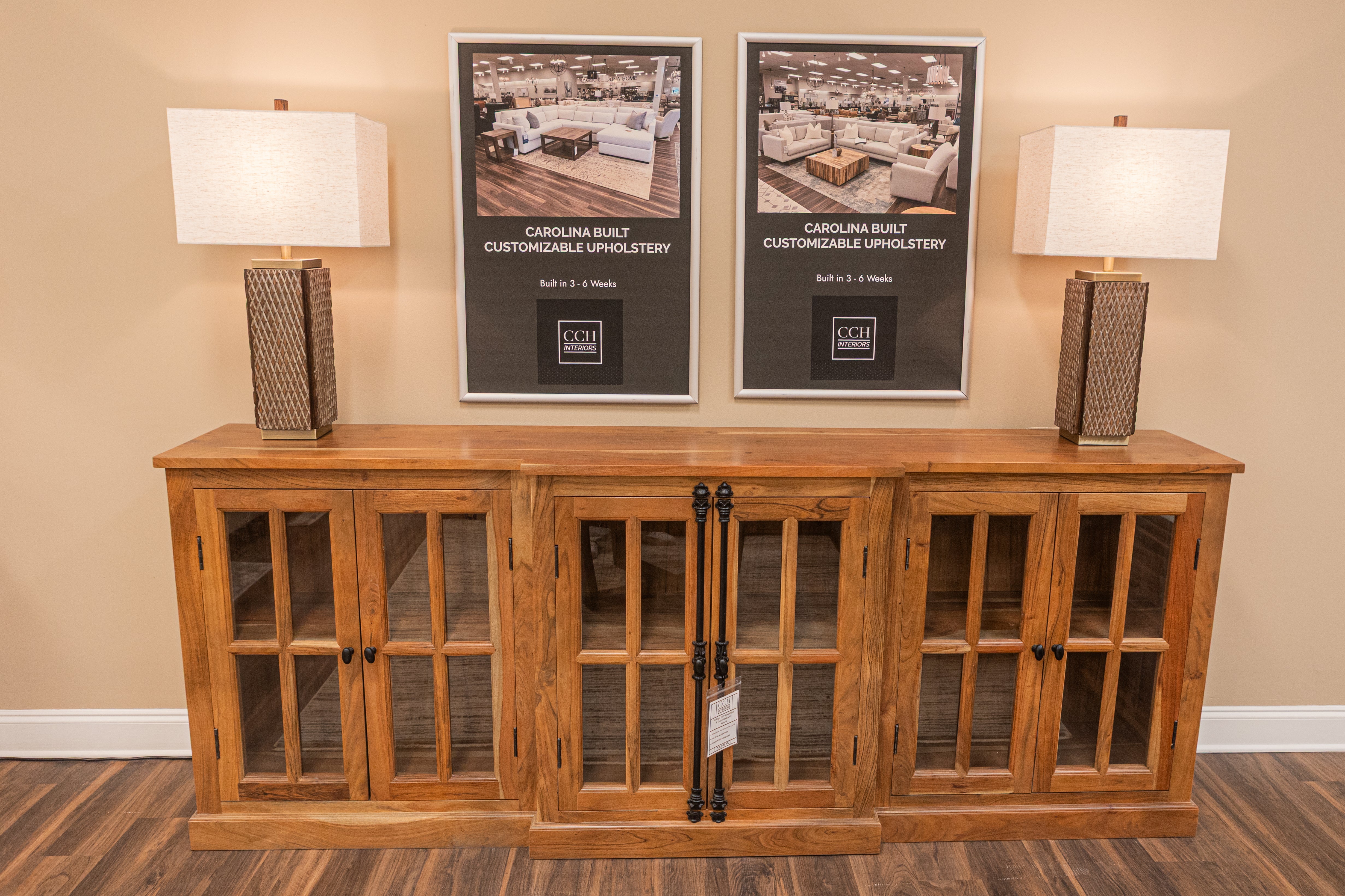 Billings 100" Breakfront 6 Door Sideboard - Natural