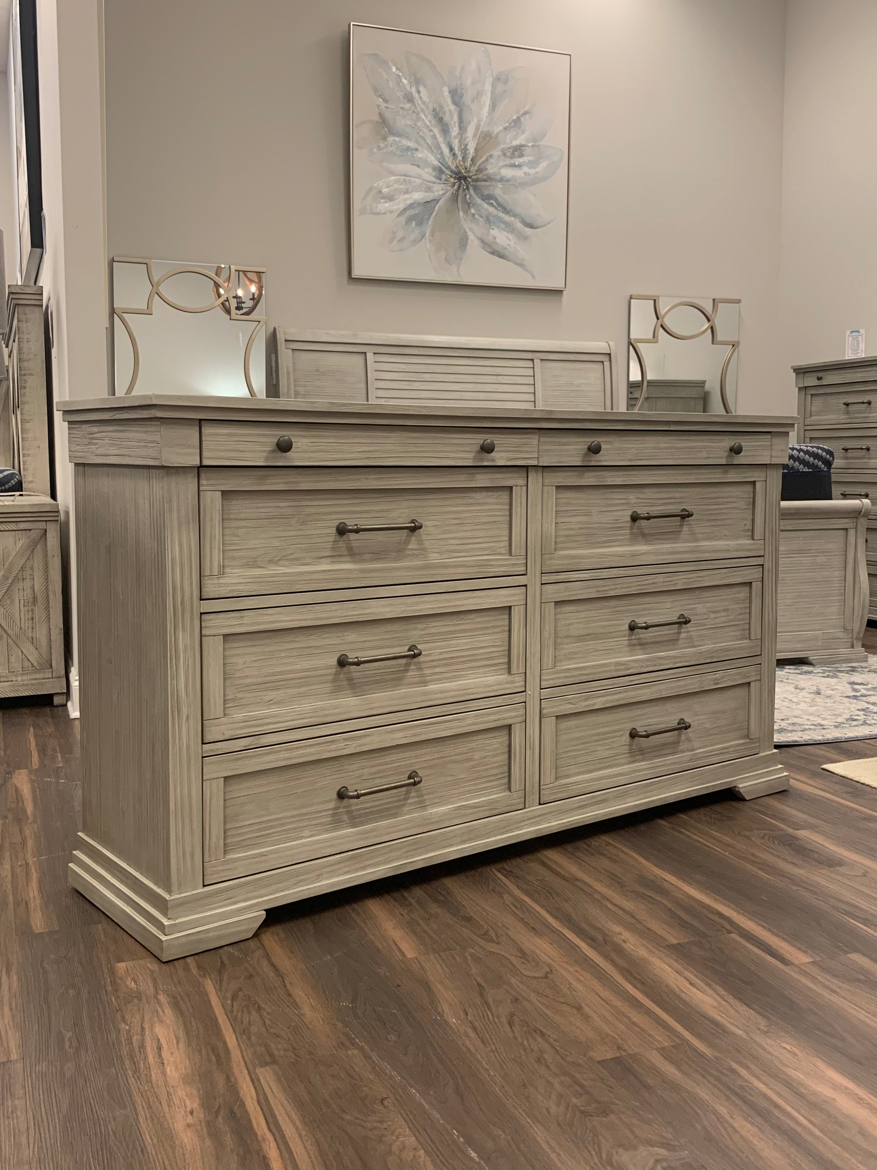 Pendleton 68" 8 Drawer Dresser - Country Gray