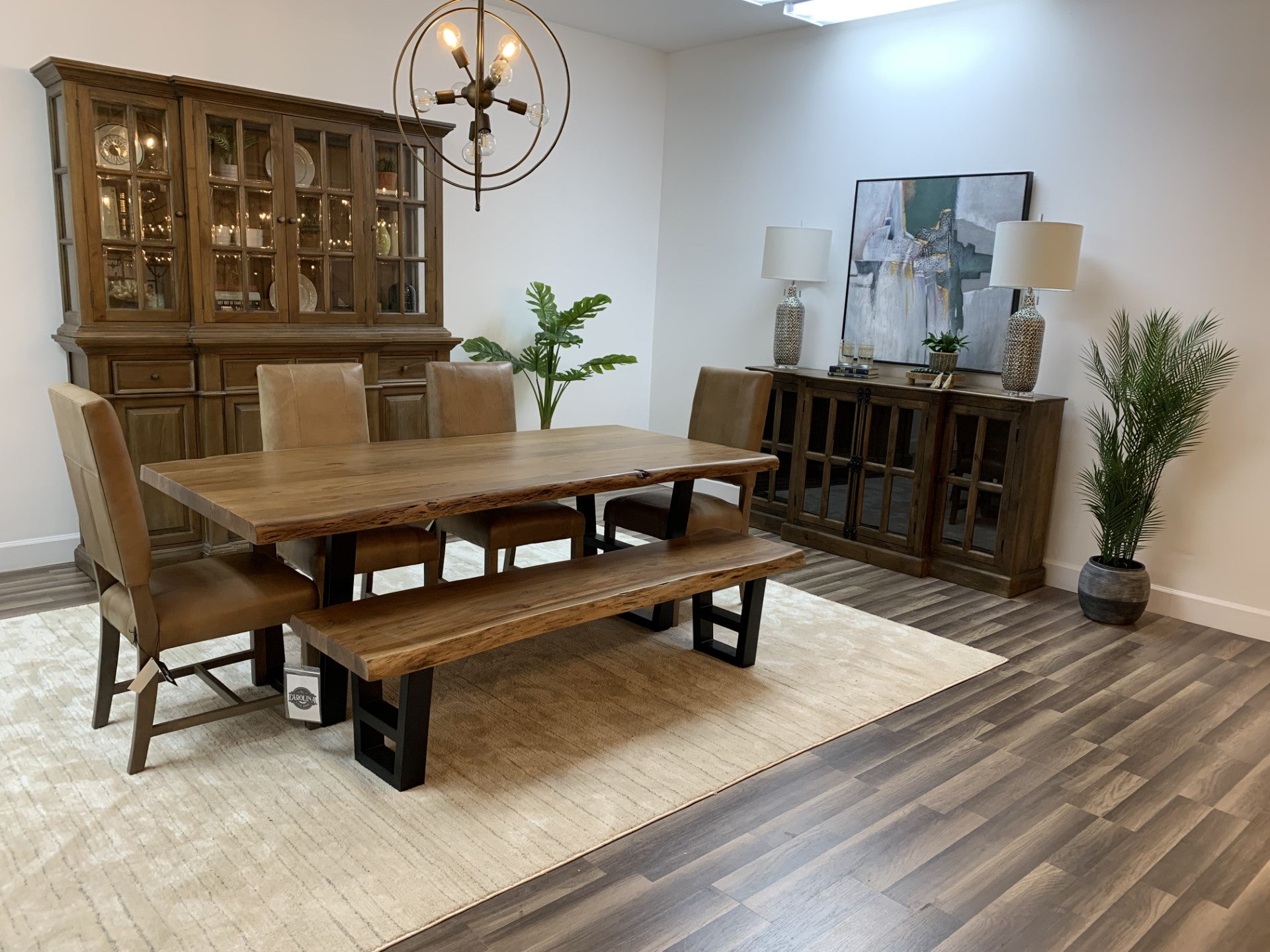 Malcolm Acacia 84" Live Edge Dining Table - Natural