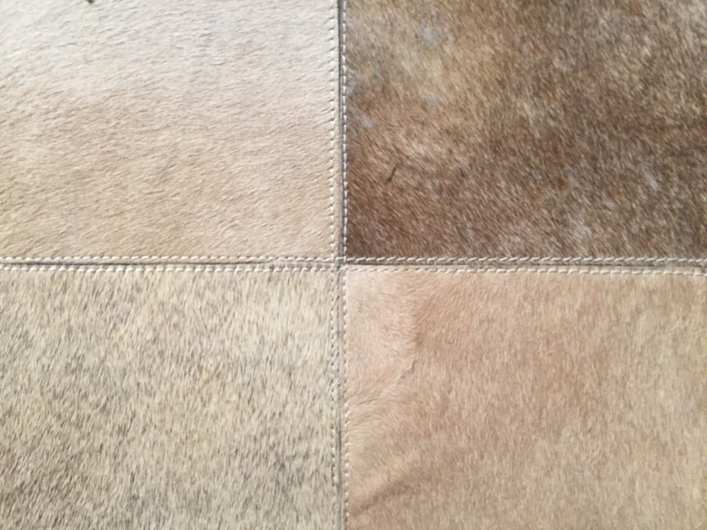 Palm Springs 60" Top Grain Cowhide Bench - Frost + Chrome