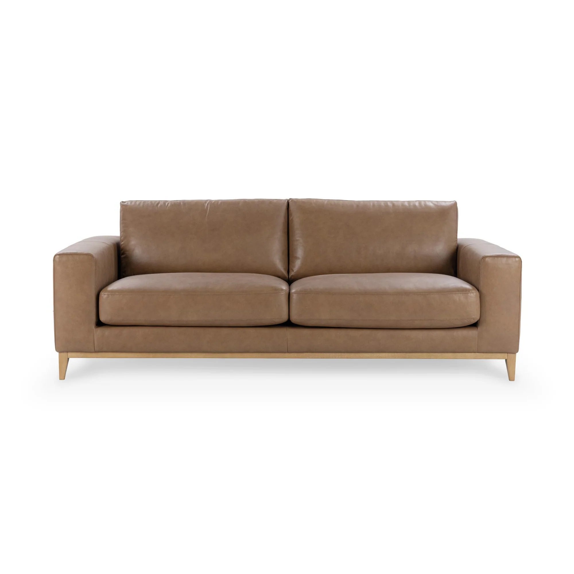 Harlan 94" 2 Cushion Top Grain Leather Sofa - Tan