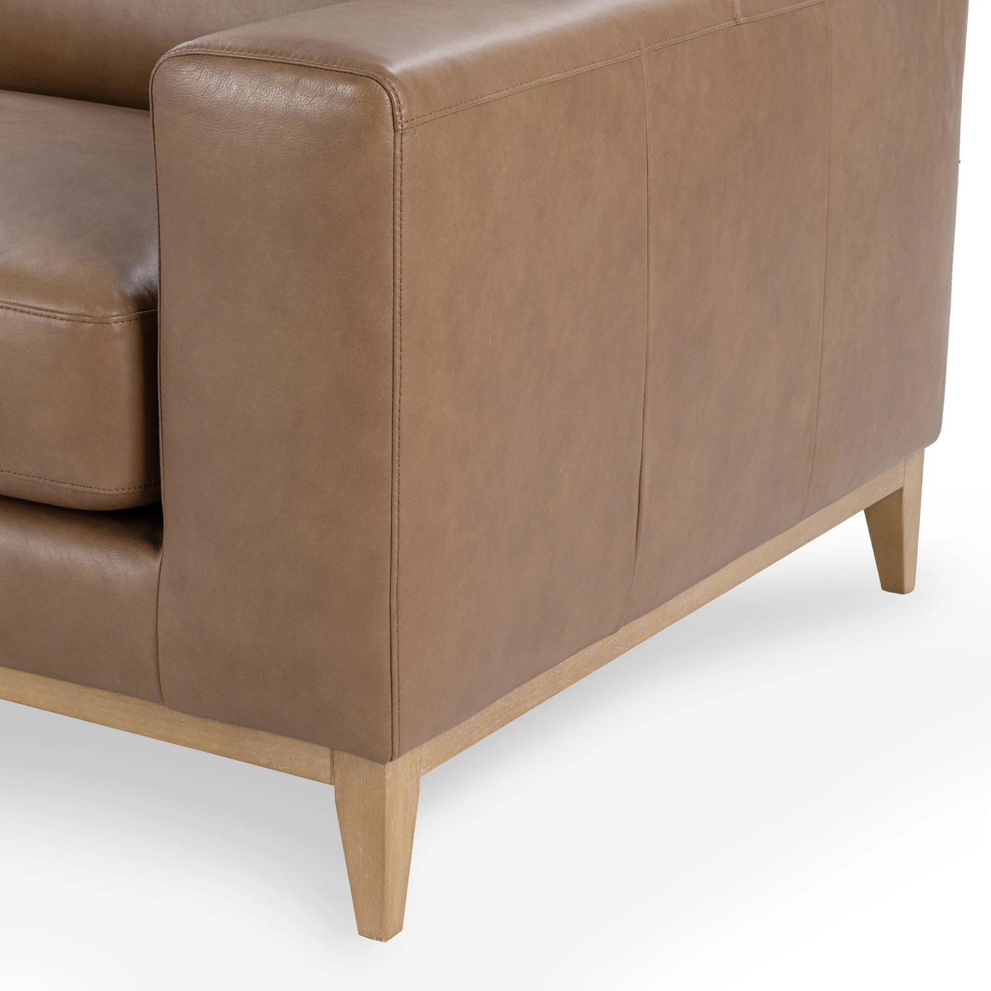 Harlan 94" 2 Cushion Top Grain Leather Sofa - Tan