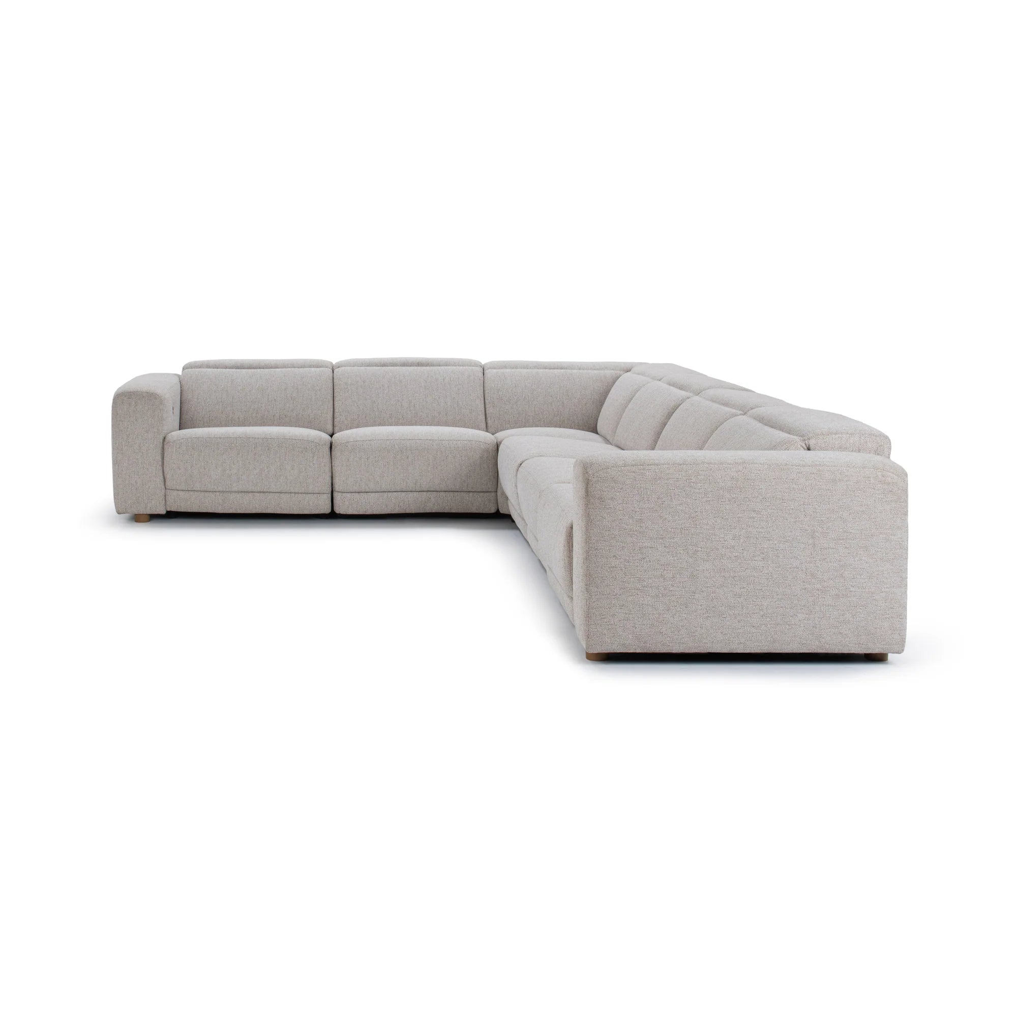 Thorne 149" x 116" Power Reclining Sectional - Light Gray