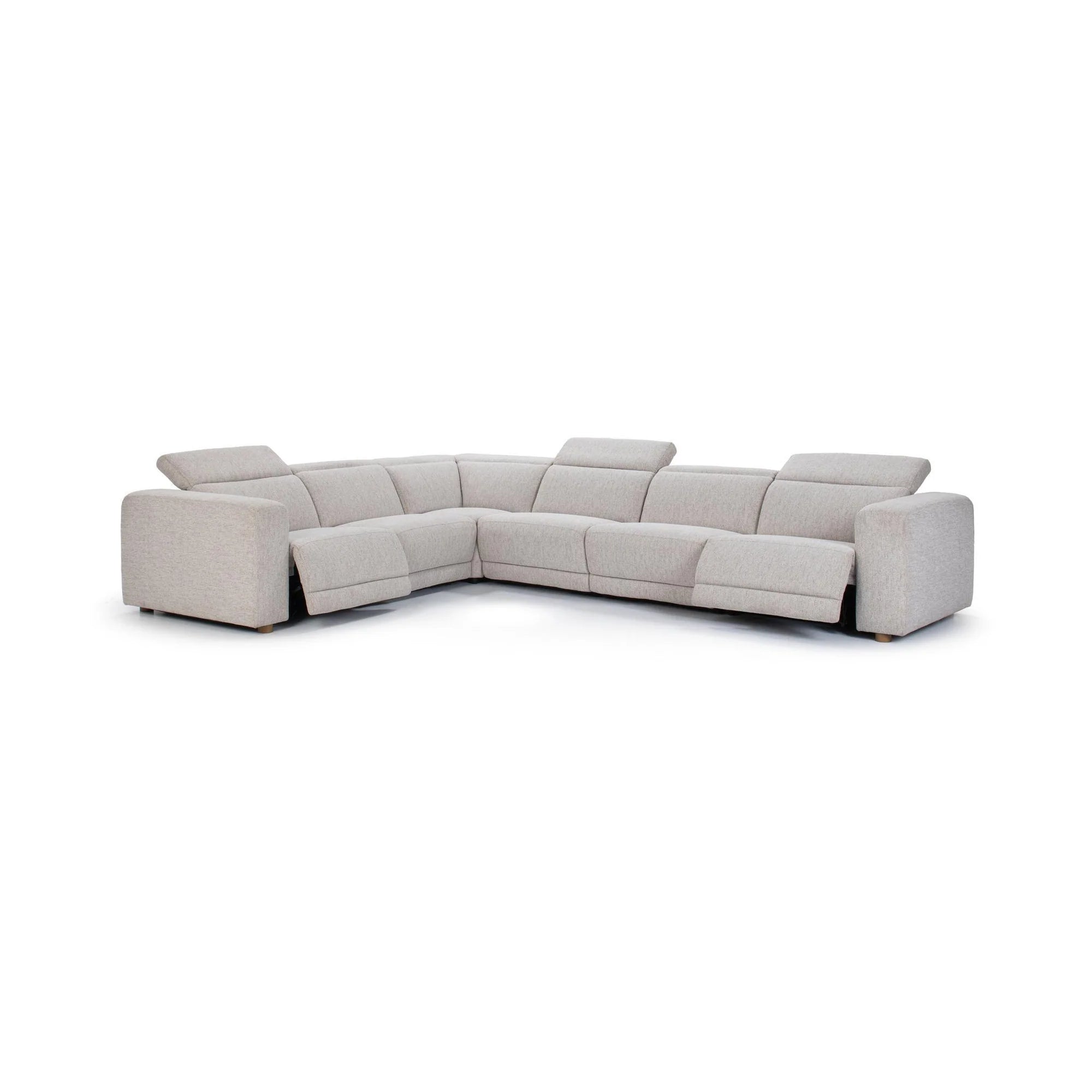 Theodore 149" Power Recliner Sectional - Light Gray