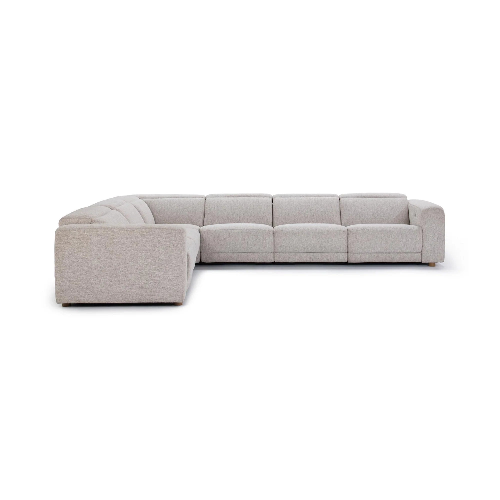 Thorne 149" x 116" Power Reclining Sectional - Light Gray