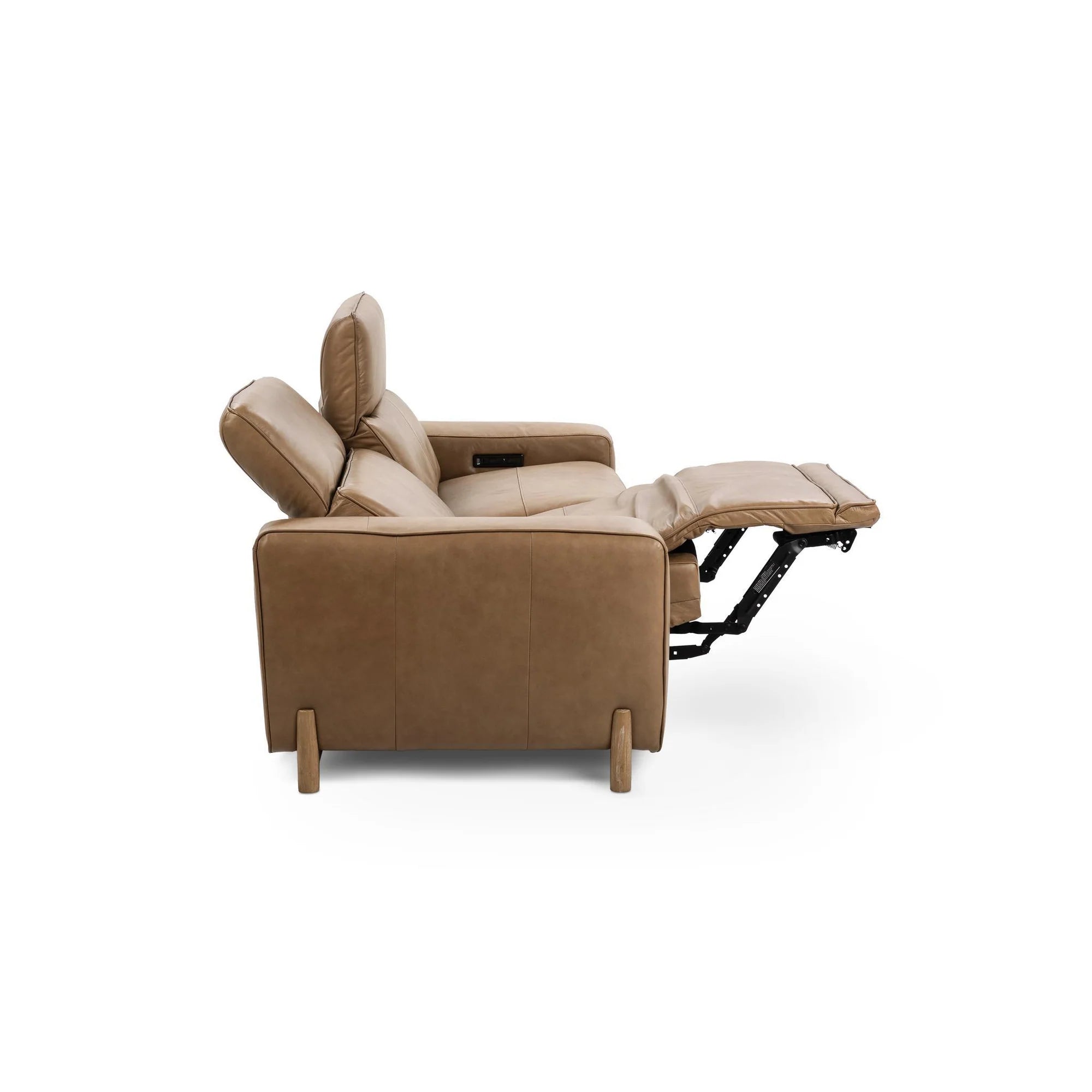 Kayden 85" Top Grain Leather Power Recliner Sofa - Tan