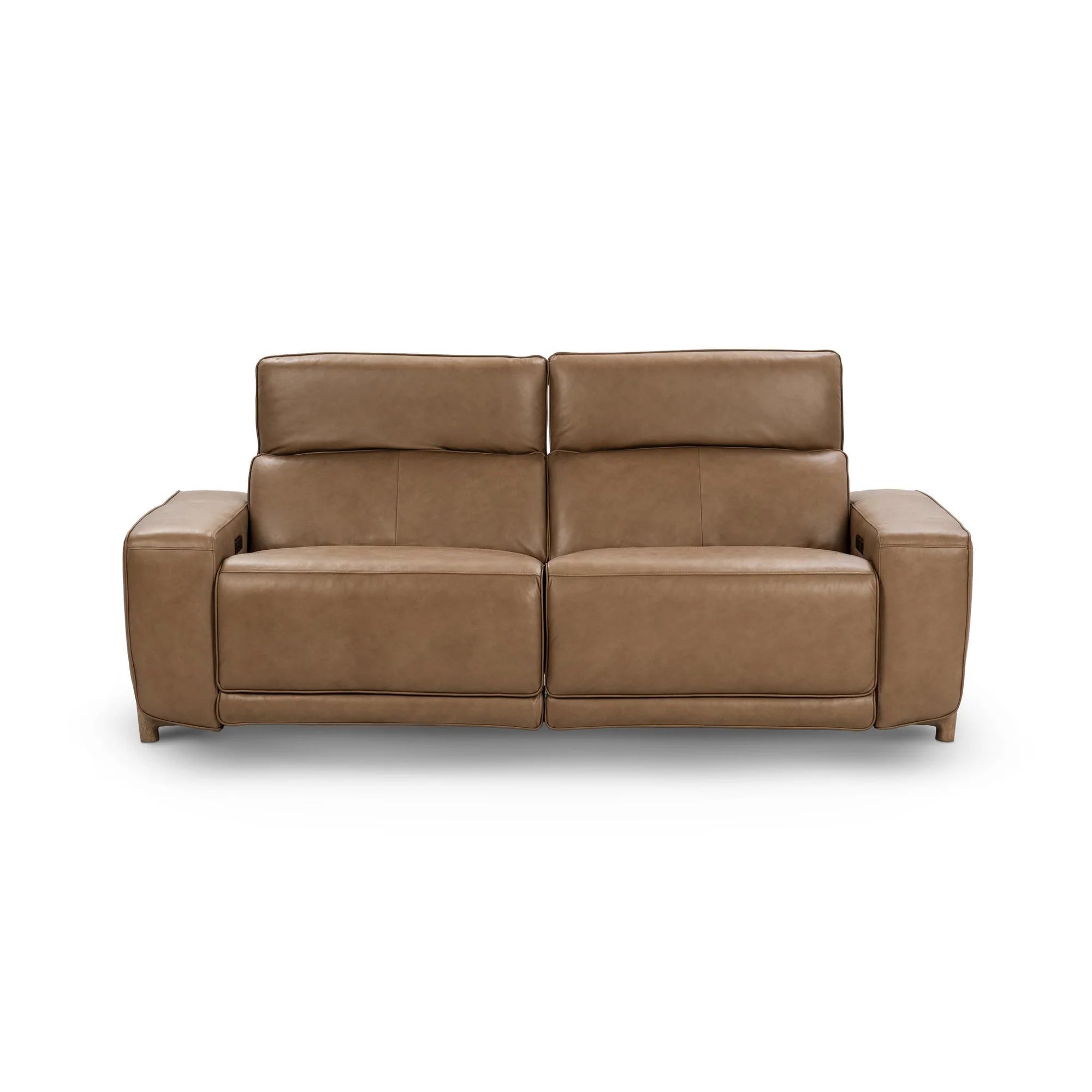 Kayden 85" Top Grain Leather Power Recliner Sofa - Tan