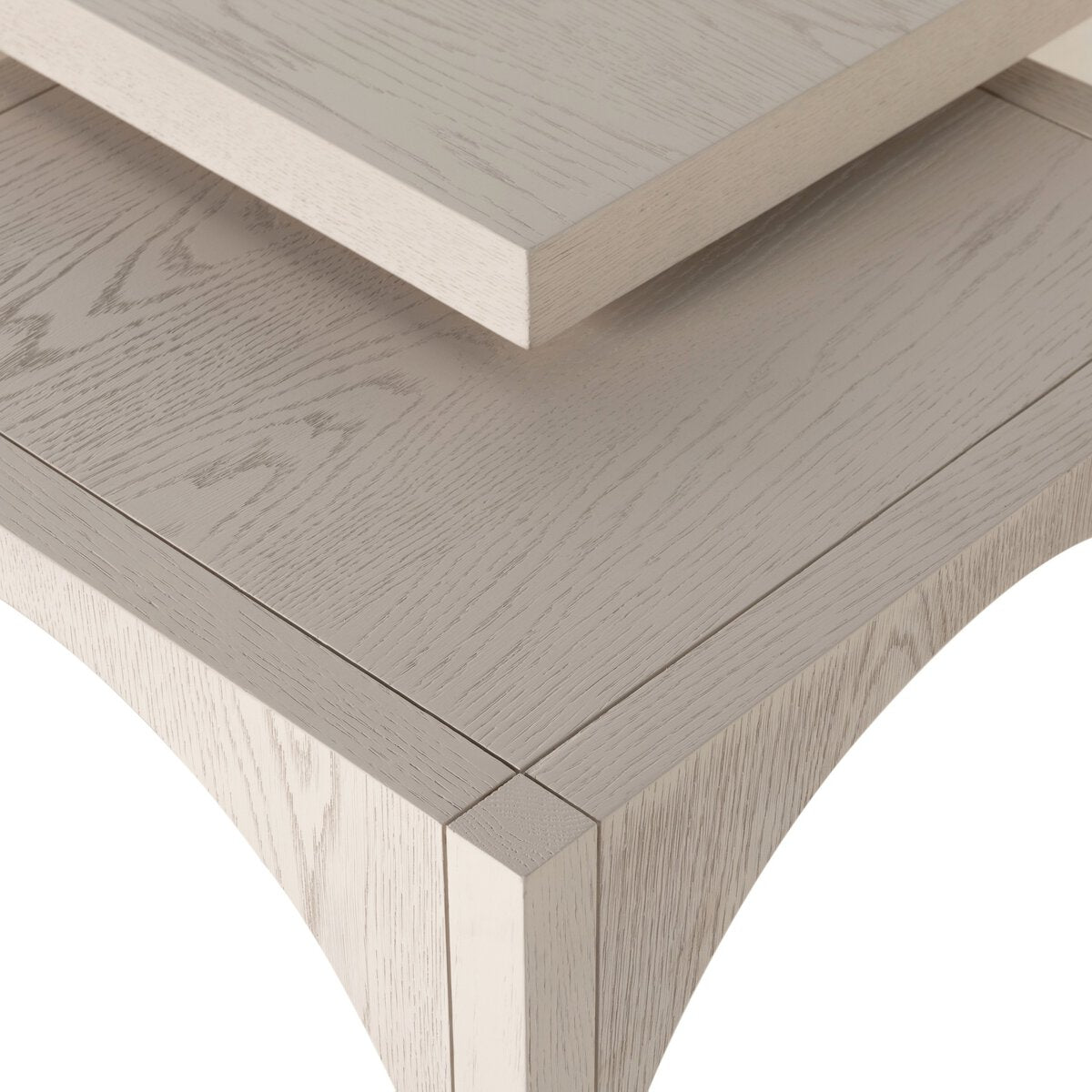 Miranda 47" Square Coffee Table - Off White Oak