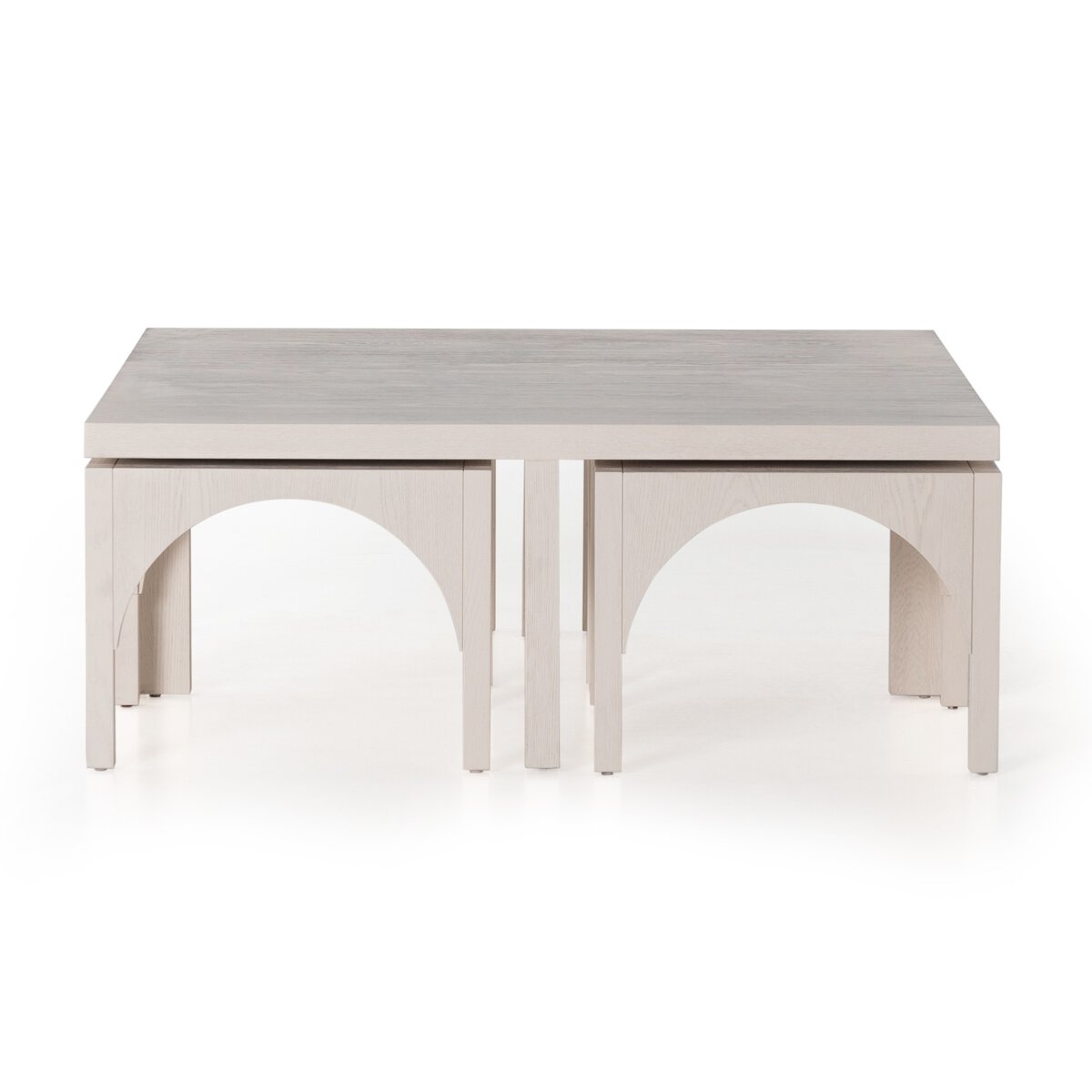 Miranda 47" Square Coffee Table - Off White Oak