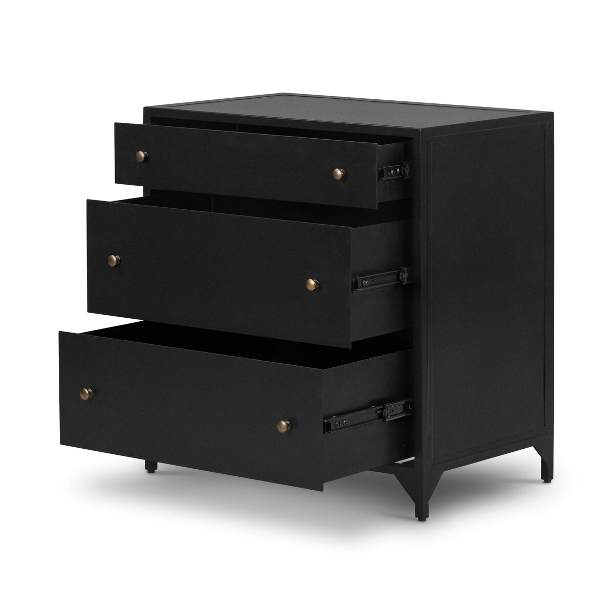 Belmont 28" Three Drawer Nightstand - Onyx