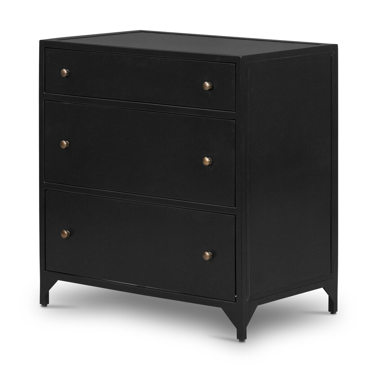 Belmont 28" Three Drawer Nightstand - Onyx