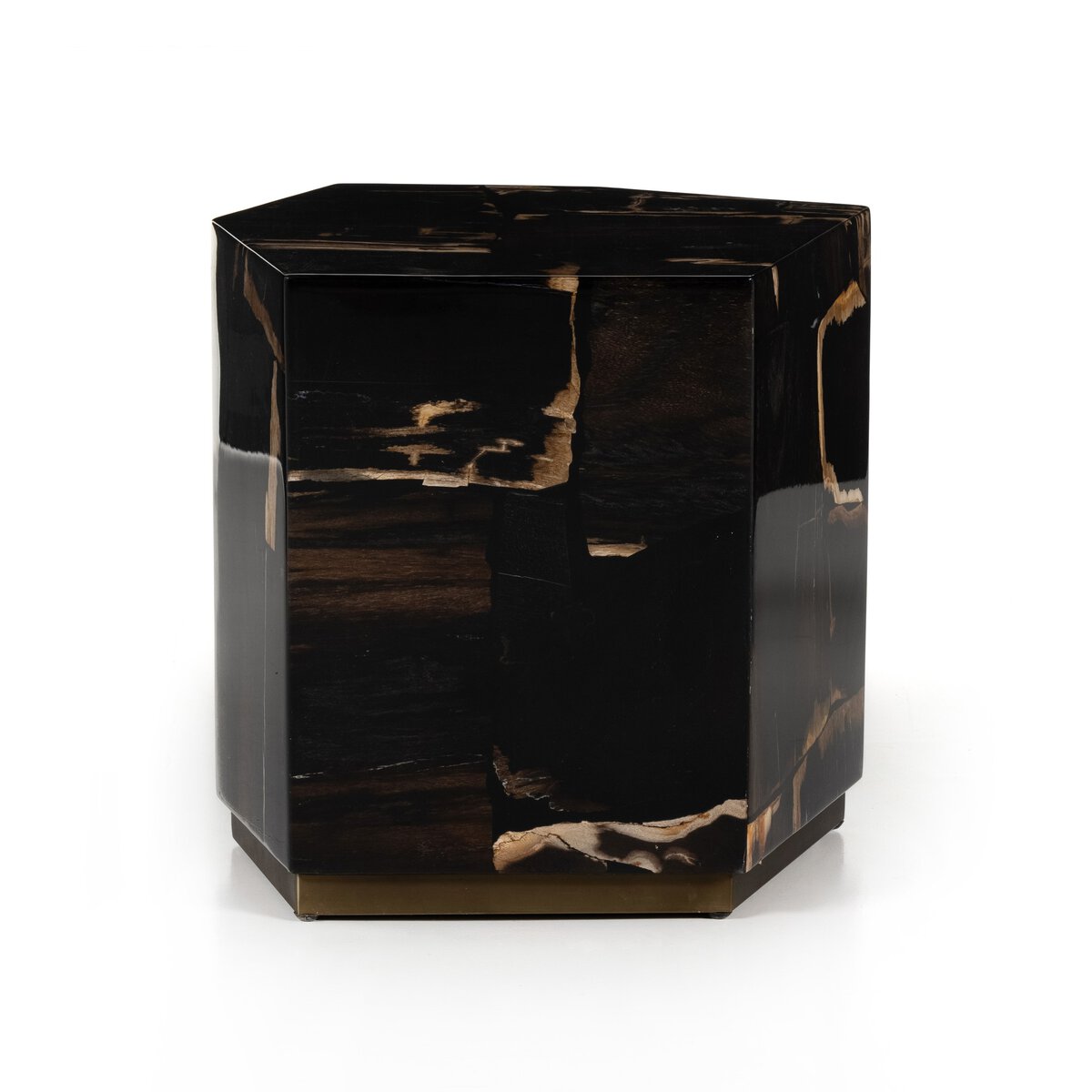 Sheron 19" End Table - Dark Petrified Wood