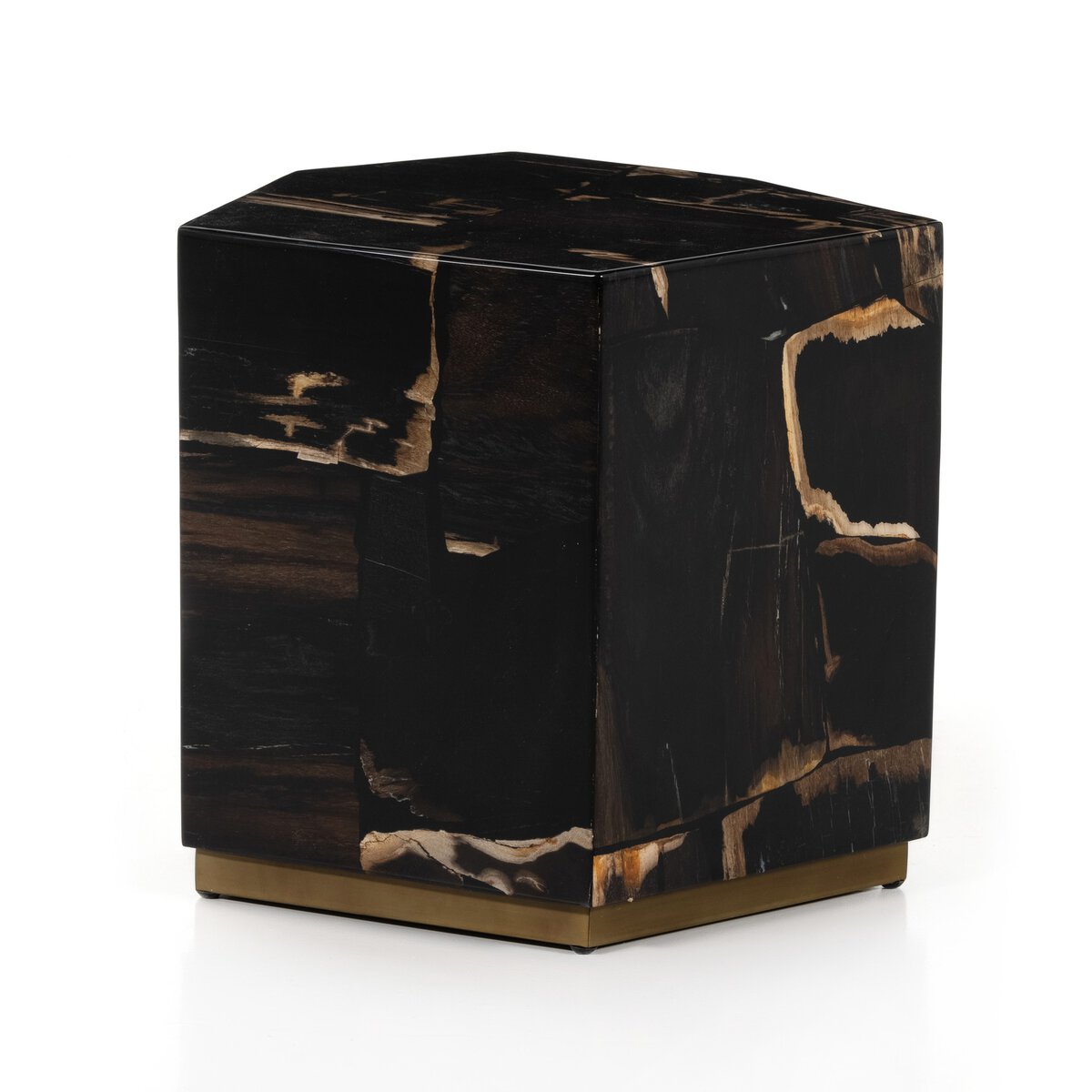 Sheron 19" End Table - Dark Petrified Wood