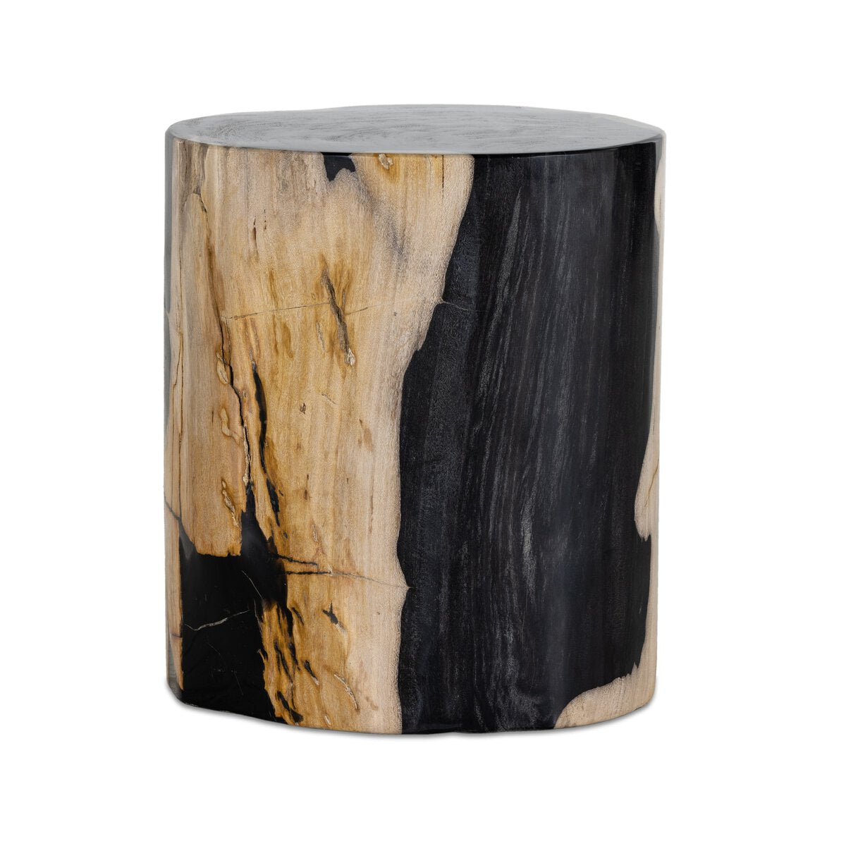 Keno 12" Round End Table - Light Petrified Wood