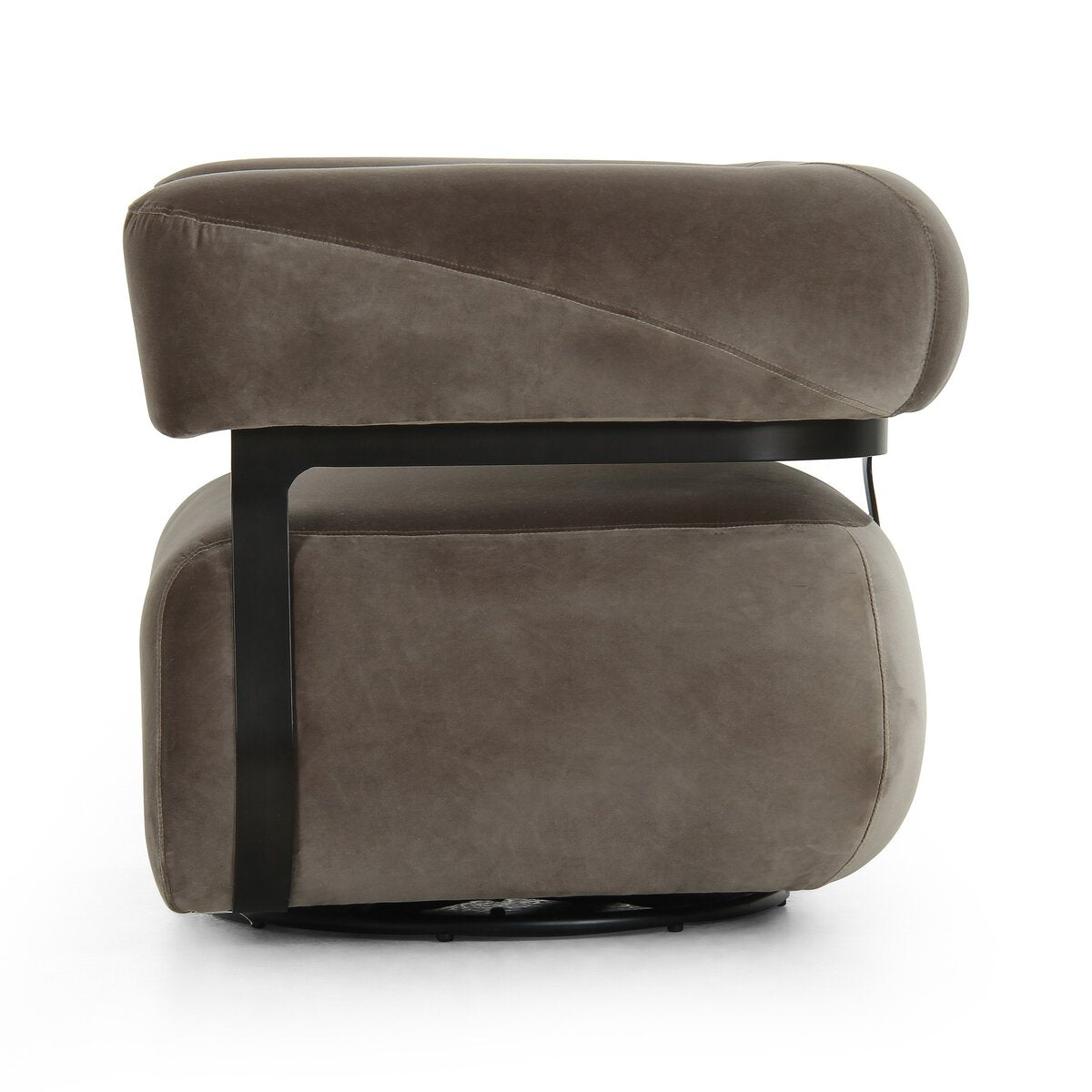 Garlend 37" Upholstered Swivel Chair - Surrey Fossil
