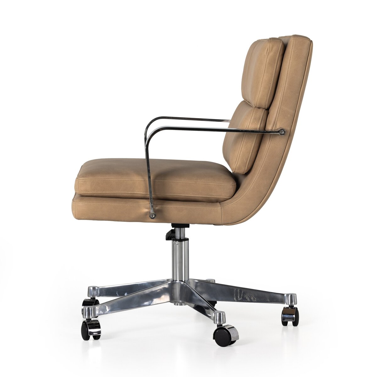 Judah 25" Top Grain Leather Swivel Desk Chair - Palermo Nude