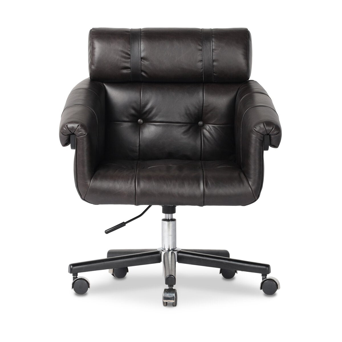 Anson 29" Top Grain Leather Desk Chair - Sonoma Black