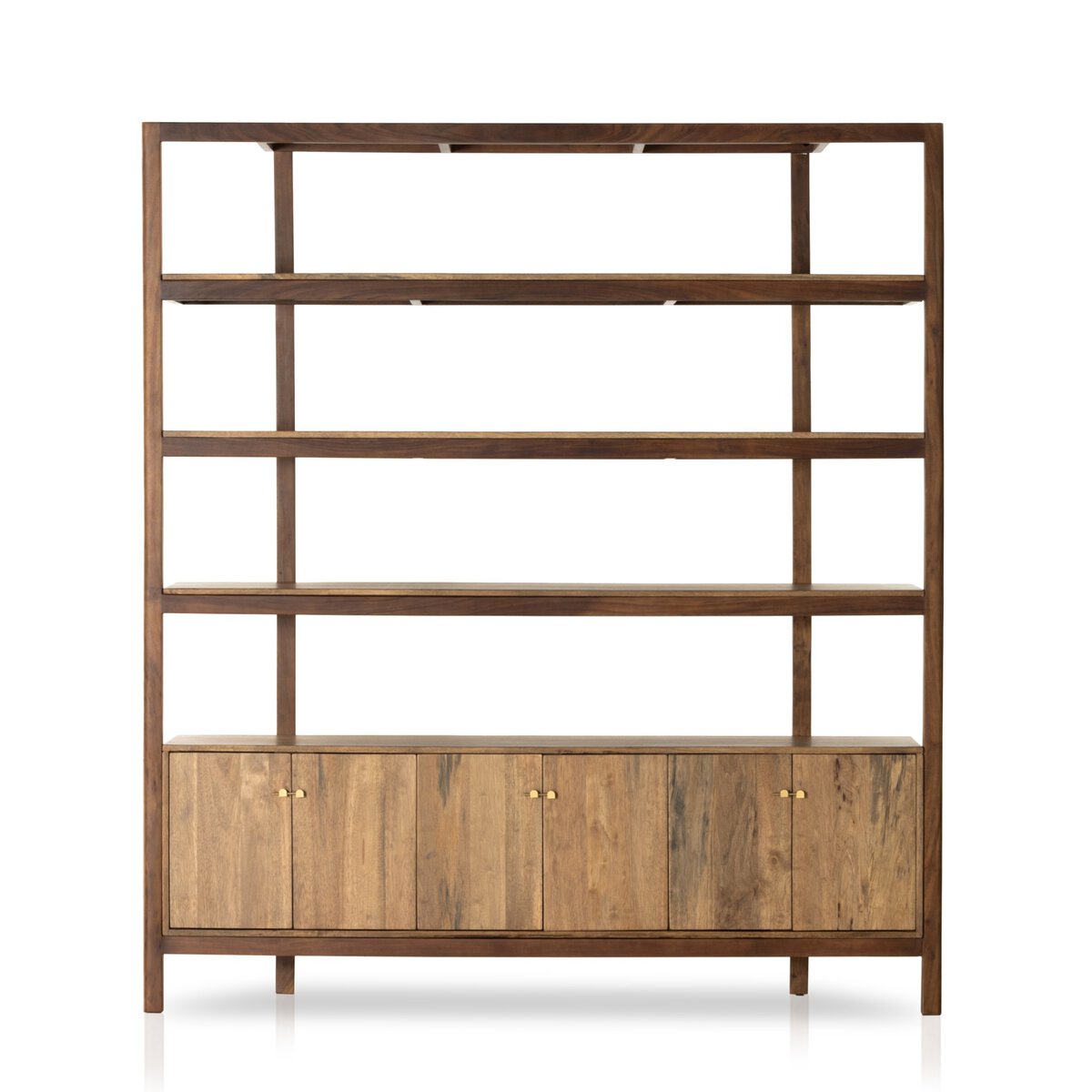 Rahim 84" 4 Shelf Bookcase - Toasted Acacia