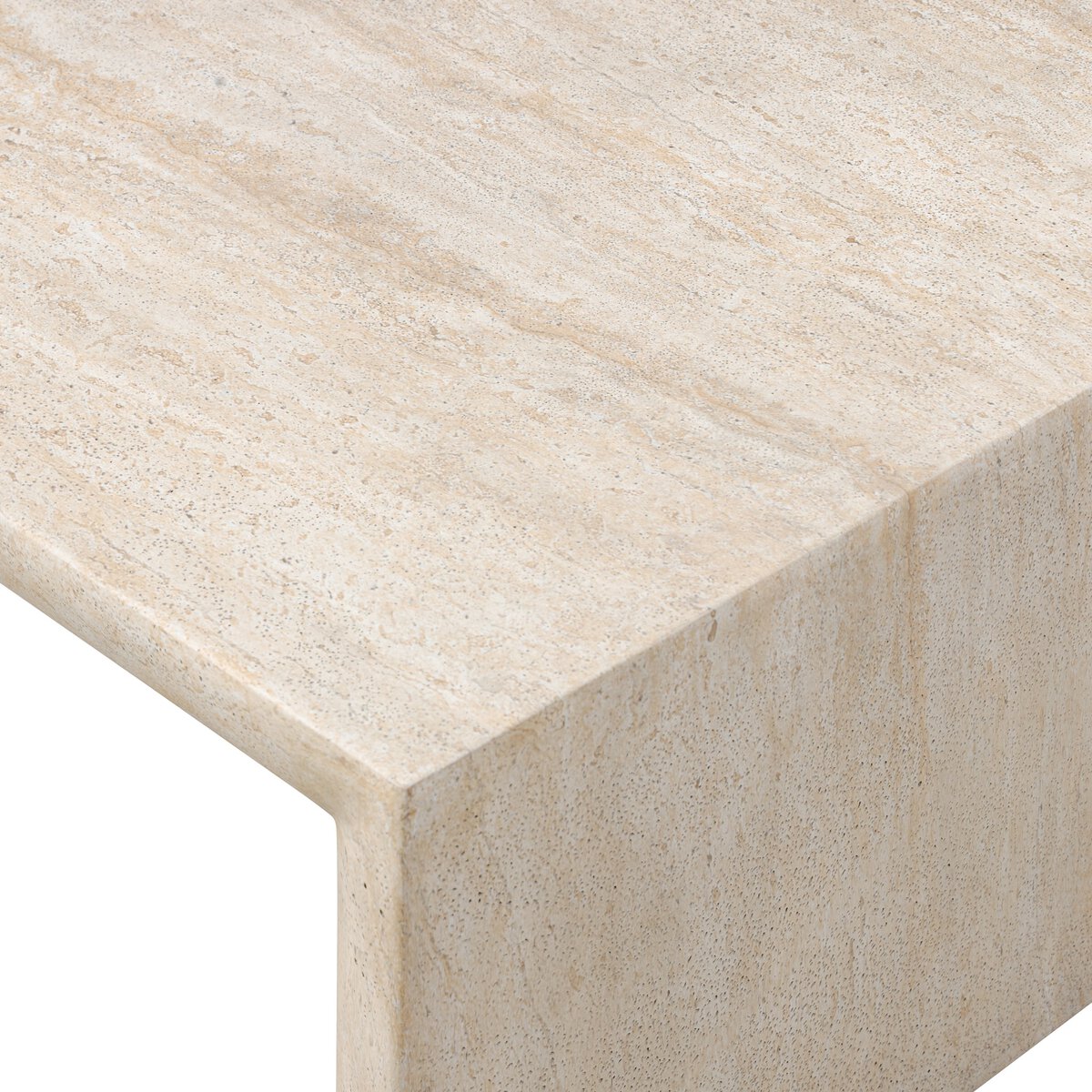 Bronson 60" Square Coffee Table - Faux Travertine