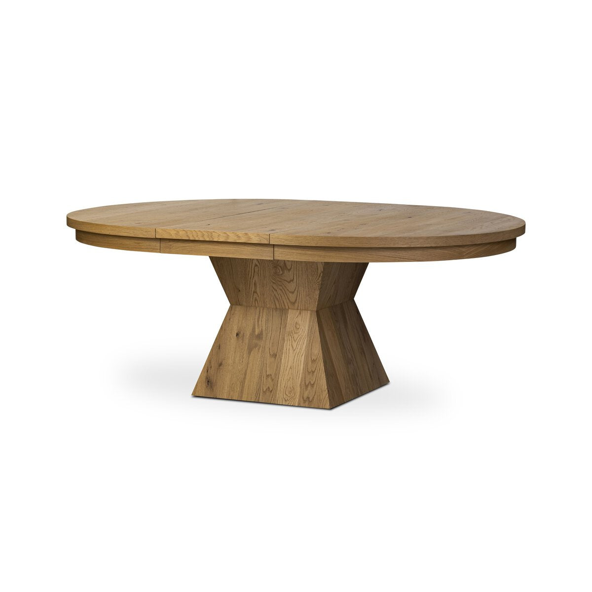 Wisteria 60" - 80" Round/Oval Extension Dining Table - Aged Natural Oak