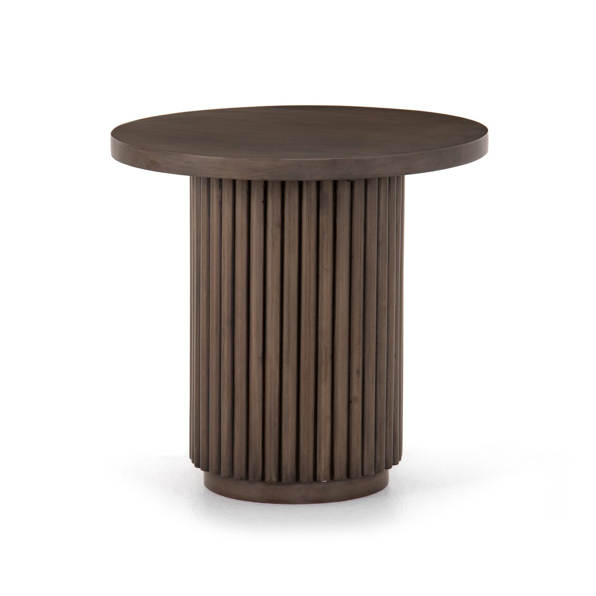 Redford 22" Round End Table - Reclaimed Ashen Brown
