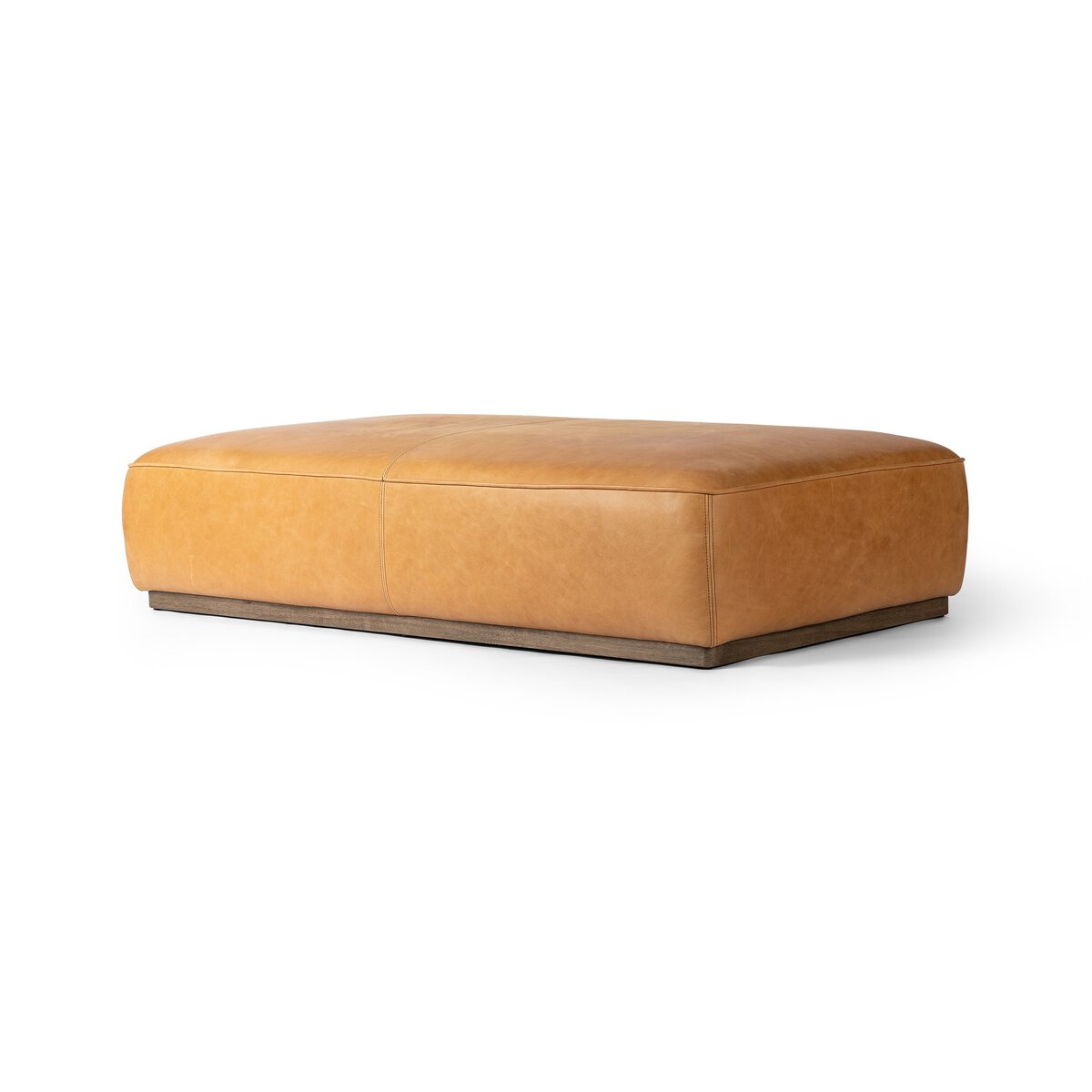 Collina 66" Top Grain Leather Cocktail Ottoman - Palermo Butterscotch